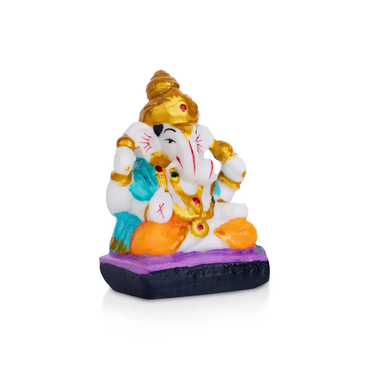 Ganesh Murti Sitting - 3 X 3 Inches | Mini Ganpati Idol/ Ganesha Statue For Home Decor - Image 24