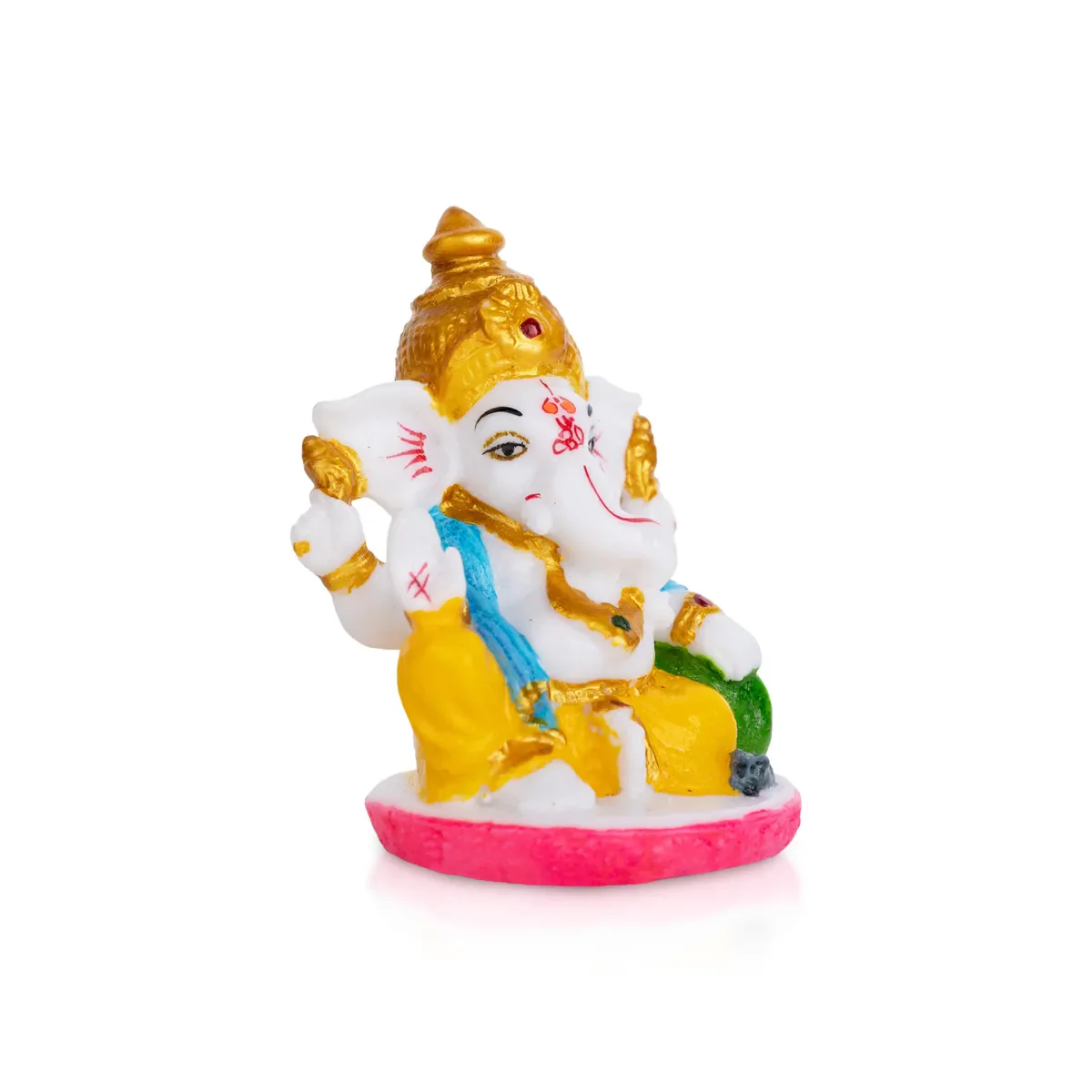 Ganesh Murti Sitting - 3 X 3 Inches | Mini Ganpati Idol/ Ganesha Statue For Home Decor - Image 25