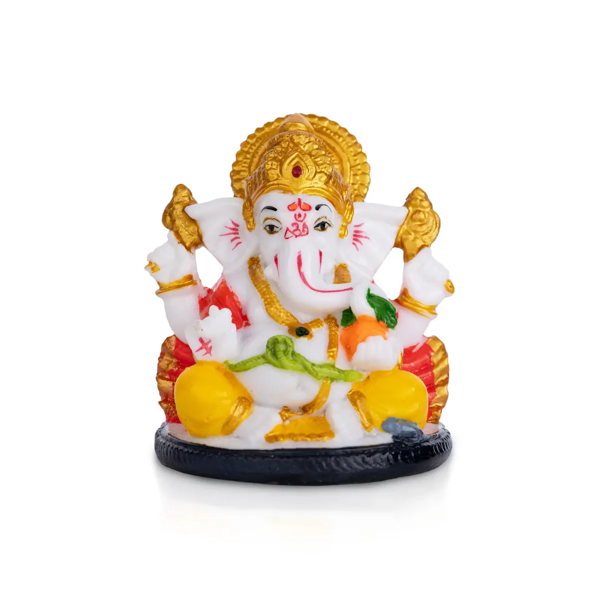 Ganesh Murti Sitting - 3 X 3 Inches | Mini Ganpati Idol/ Ganesha Statue For Home Decor - Image 6