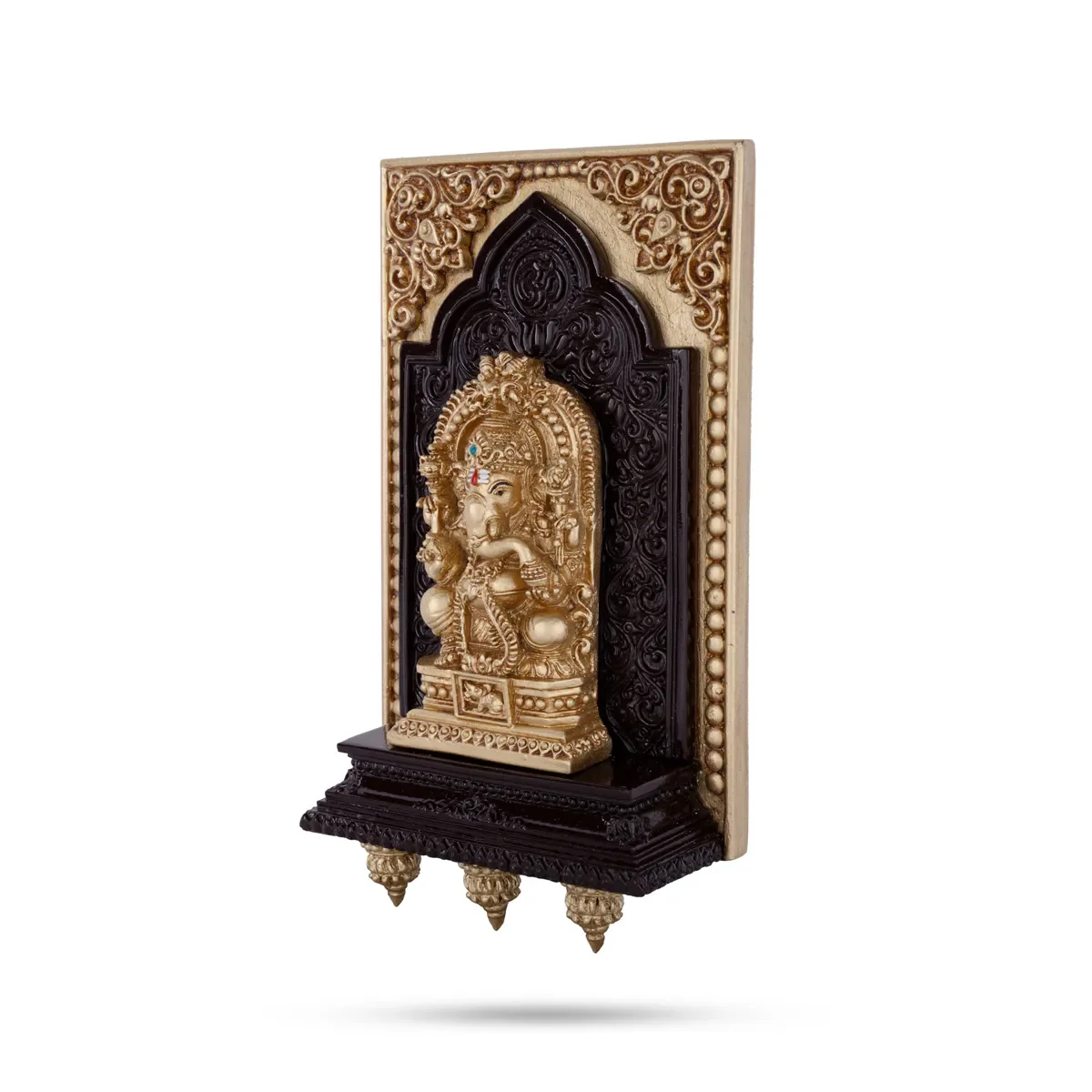 Ganesh Murti Wall Hanging - 7 X 4.5 Inches | Ganpati Murti Wall Hanger/ Resin Vinayaka Statue Wall Decoration - Image 3