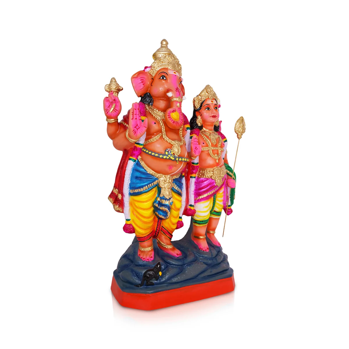 Ganesh Muruga Paper Mache Golu Bommai - 24 X 11 Inches | Giri Golu Doll/ Navaratri Gombe/ Navratri Decor - Image 5