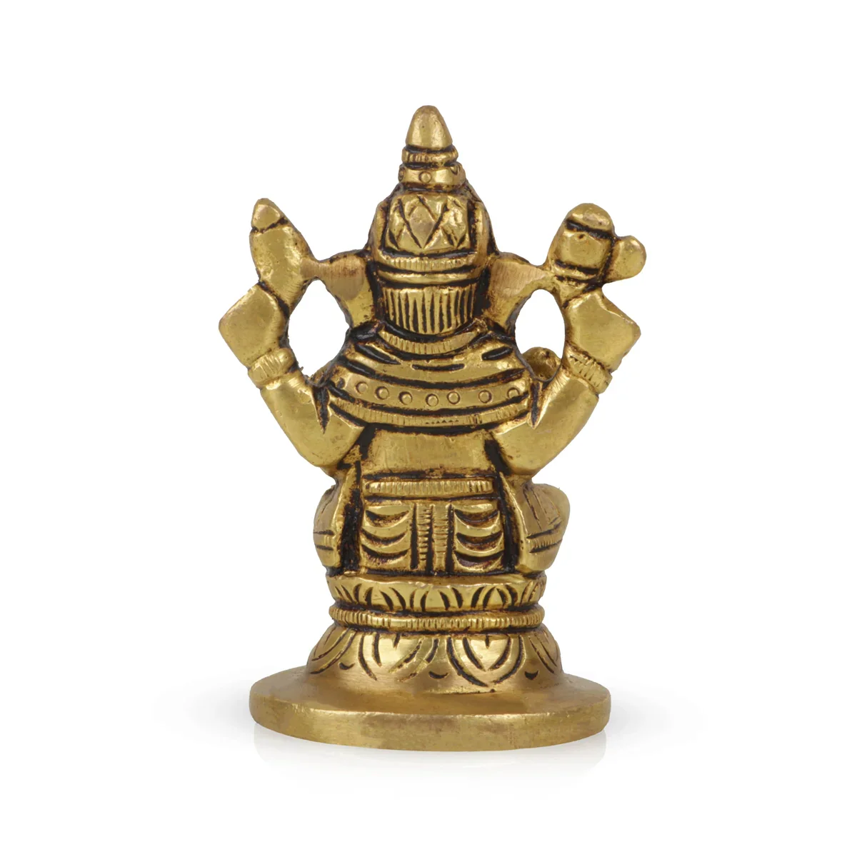 Ganesh Statue - 3 Inches | Antique Brass Statue/ Ganesh Murti Idol for Puja/ 350 Gms Approx - Image 3