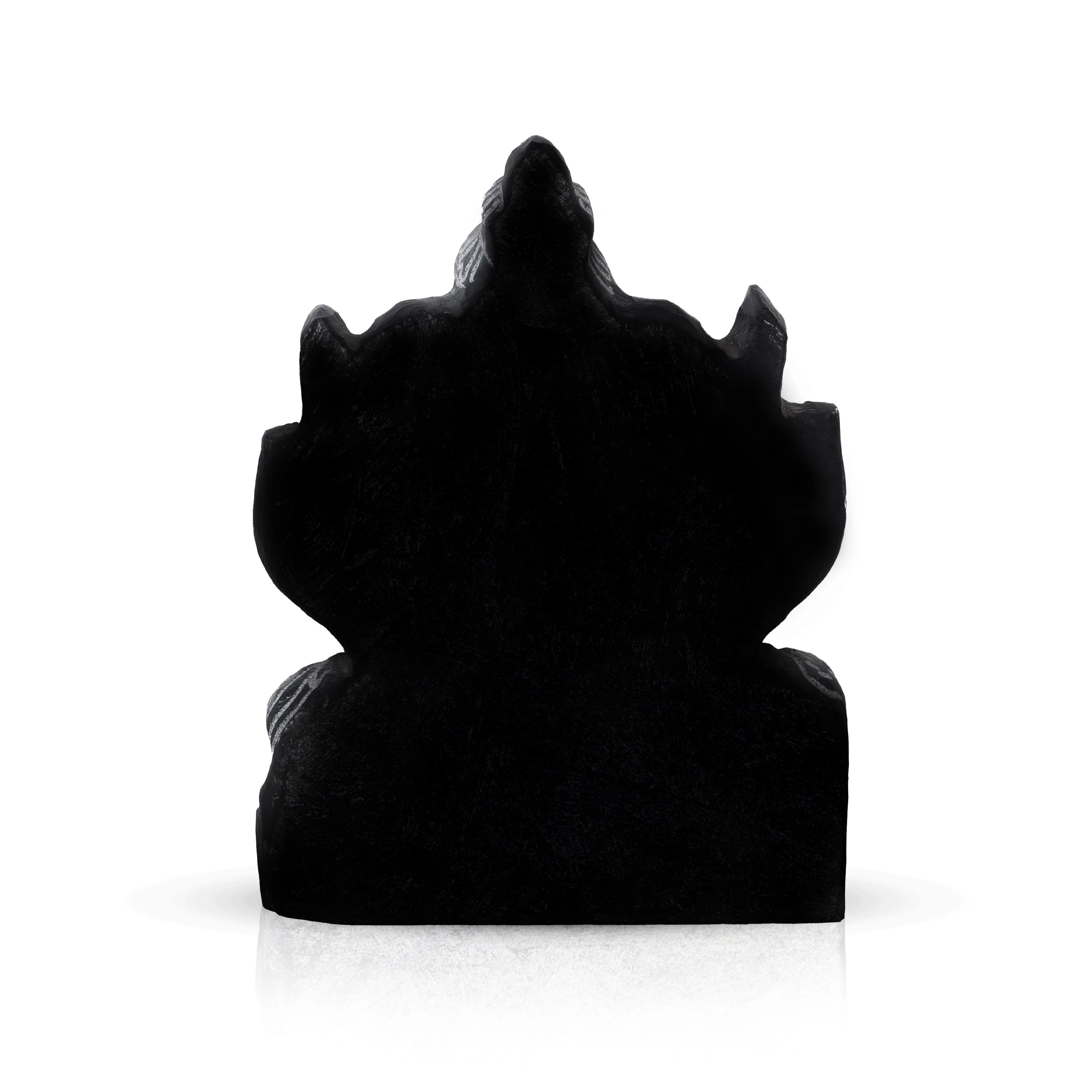 Ganesh Murti - 6 x 4.5 Inches | Sitting Vinayagar Statue/ Black Stone Ganapathi Vigraham for Pooja - Image 6