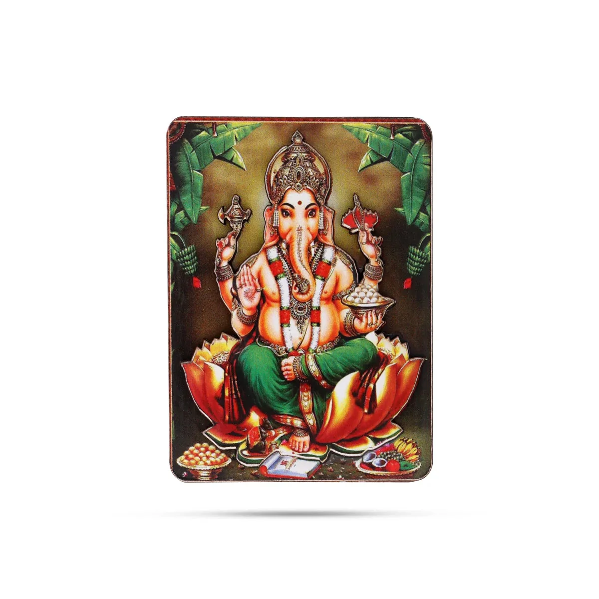 Ganesha Fridge Magnet - 3 X 2 Inches | Photo Magnet/ Double Layer Picture Magnet For Home Decor & Gifting - Image 2
