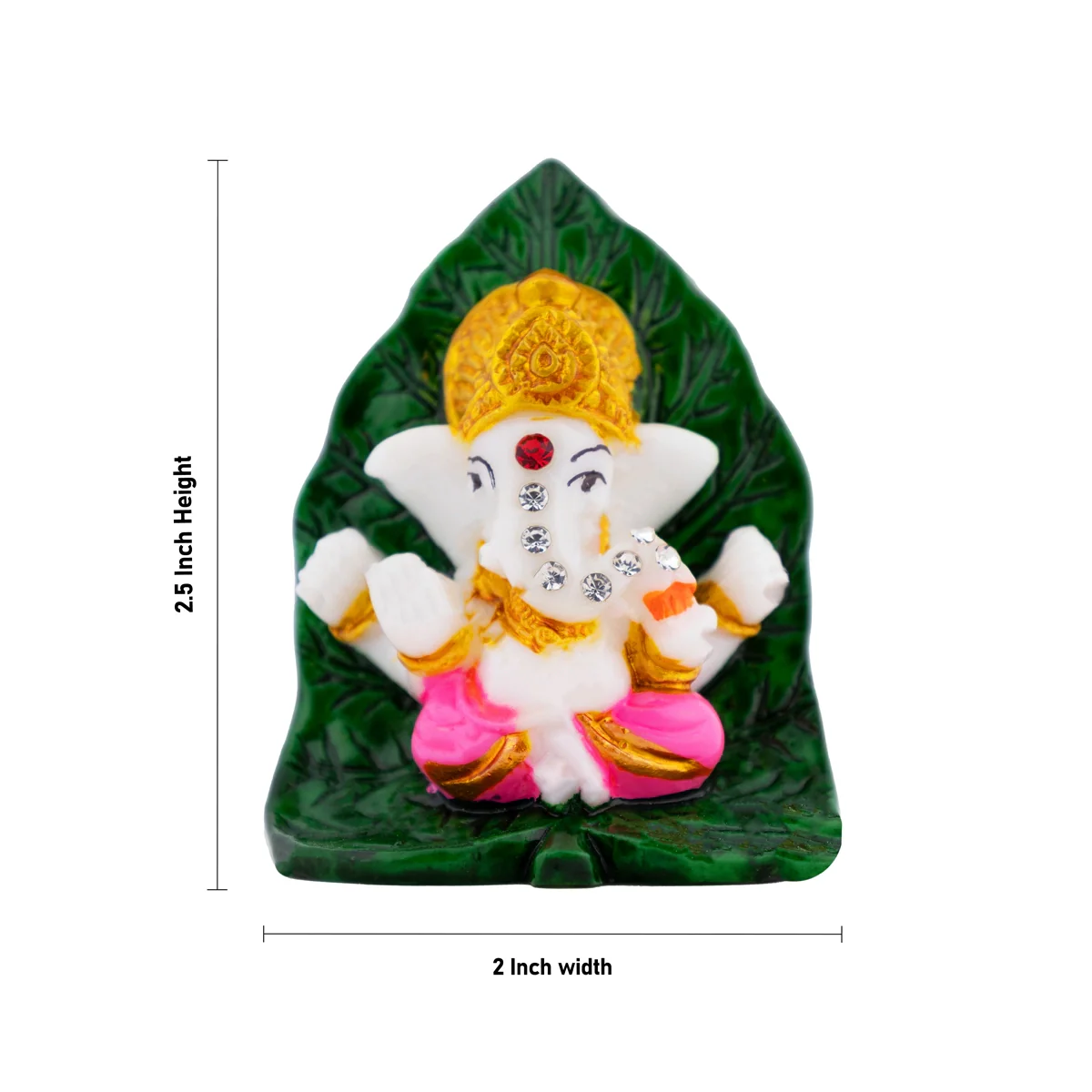 Ganesha Murti - 2.5 × 2 Inches | Ganpati Idol / Vinayaka Murti For Pooja & Gifting - Image 4
