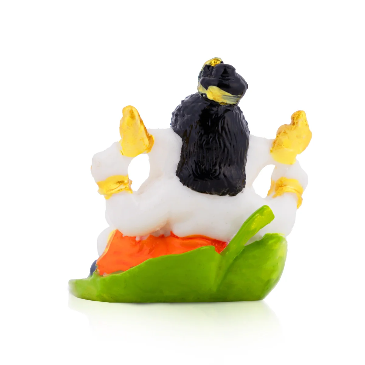 Ganesha Murti - 2.5 × 2 Inches | White & Gold Ganpati Idol / Vinayaka Murti For Pooja & Gifting - Image 5