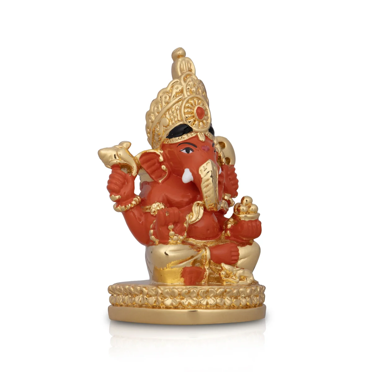 Ganesh Murti - 3 x 2 Inches | Sitting Ganpati Murti/ Ceramic Sculpture for Pooja - Image 8