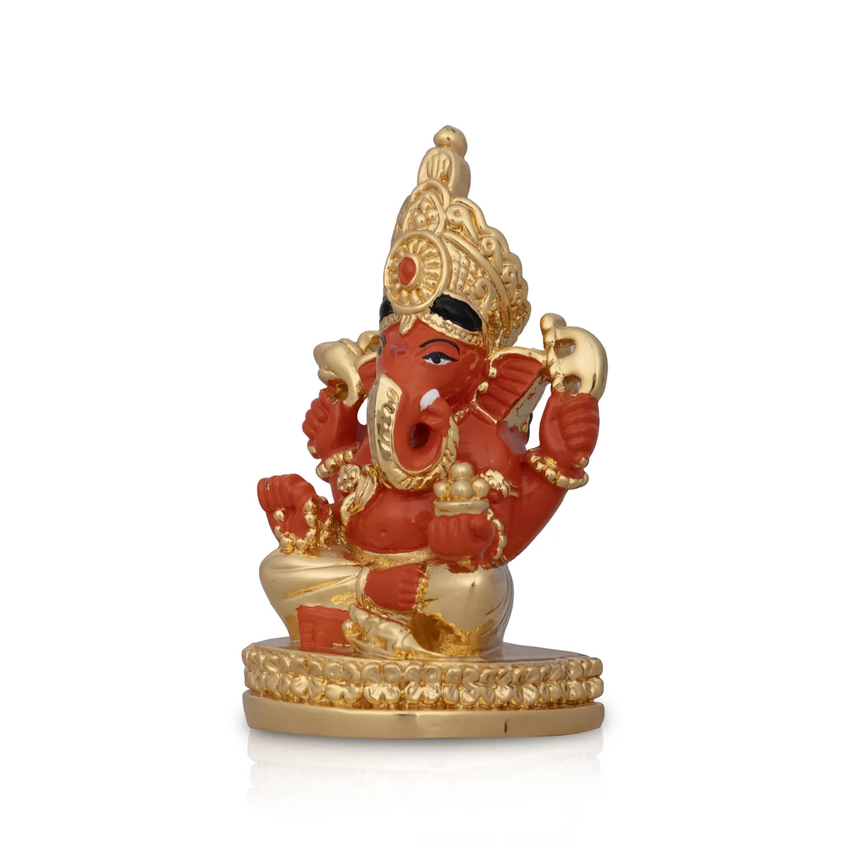 Ganesh Murti - 3 x 2 Inches | Sitting Ganpati Murti/ Ceramic Sculpture for Pooja - Image 9