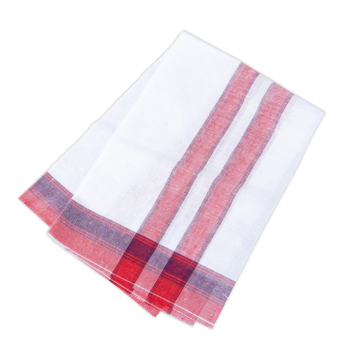 Ganesha Vastra - 10 x 7 Inches | Half White with Red Ganapathi Towel/ Cotton Angavastra for Deity