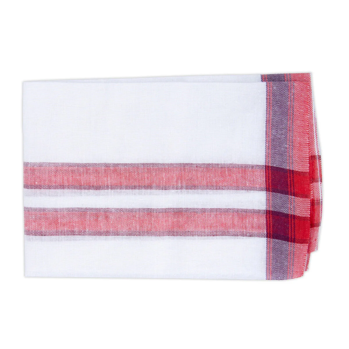 Ganesha Vastra - 10 x 7 Inches | Half White with Red Ganapathi Towel/ Cotton Angavastra for Deity - Image 2