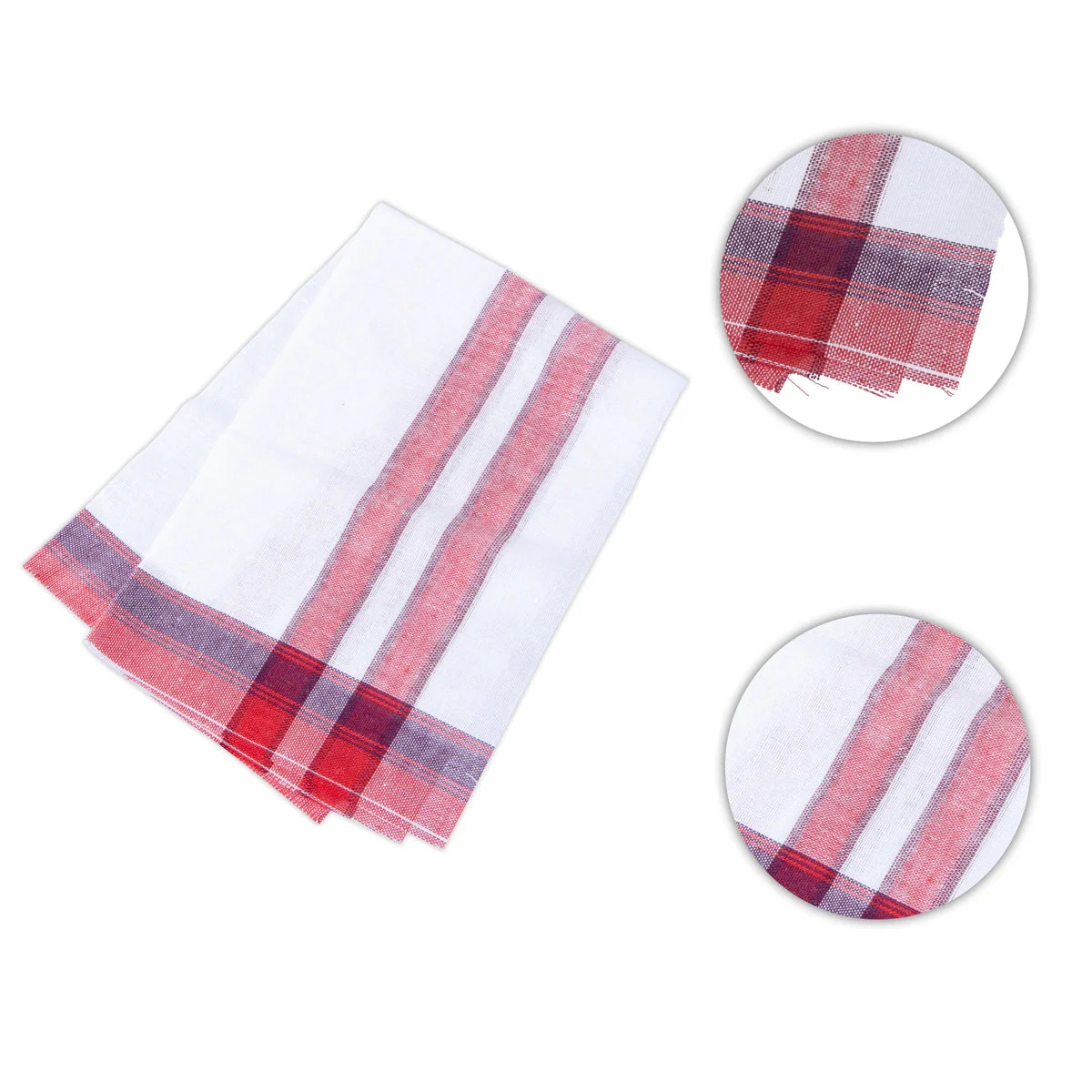 Ganesha Vastra - 10 x 7 Inches | Half White with Red Ganapathi Towel/ Cotton Angavastra for Deity - Image 3