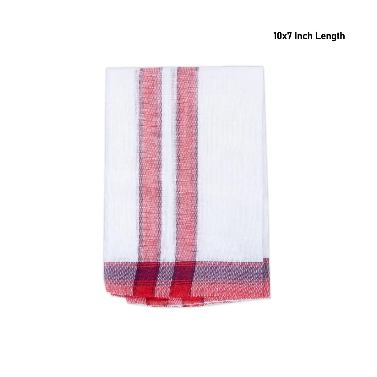 Ganesha Vastra - 10 x 7 Inches | Half White with Red Ganapathi Towel/ Cotton Angavastra for Deity - Image 6