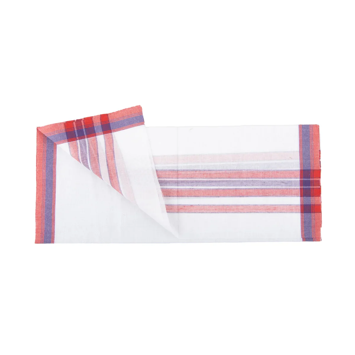 Ganesha Vastra - 11 x 8.5 Inches | Half White with Red Ganapathi Towel/ Cotton Angavastra for Deity - Image 2