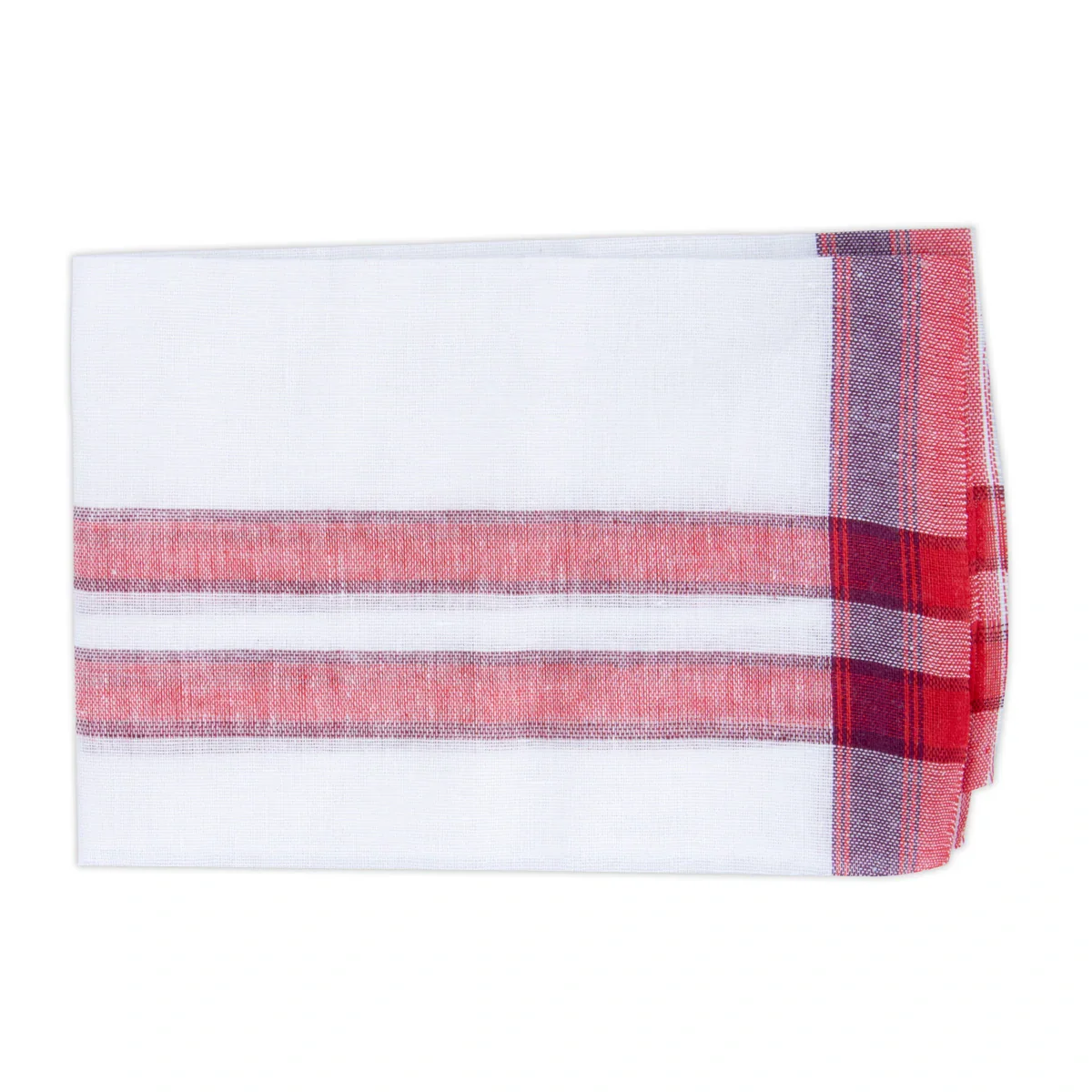 Ganesha Vastra - 14 x 9 Inches | Half White with Red Ganapathi Towel/ Cotton Angavastra for Deity - Image 3