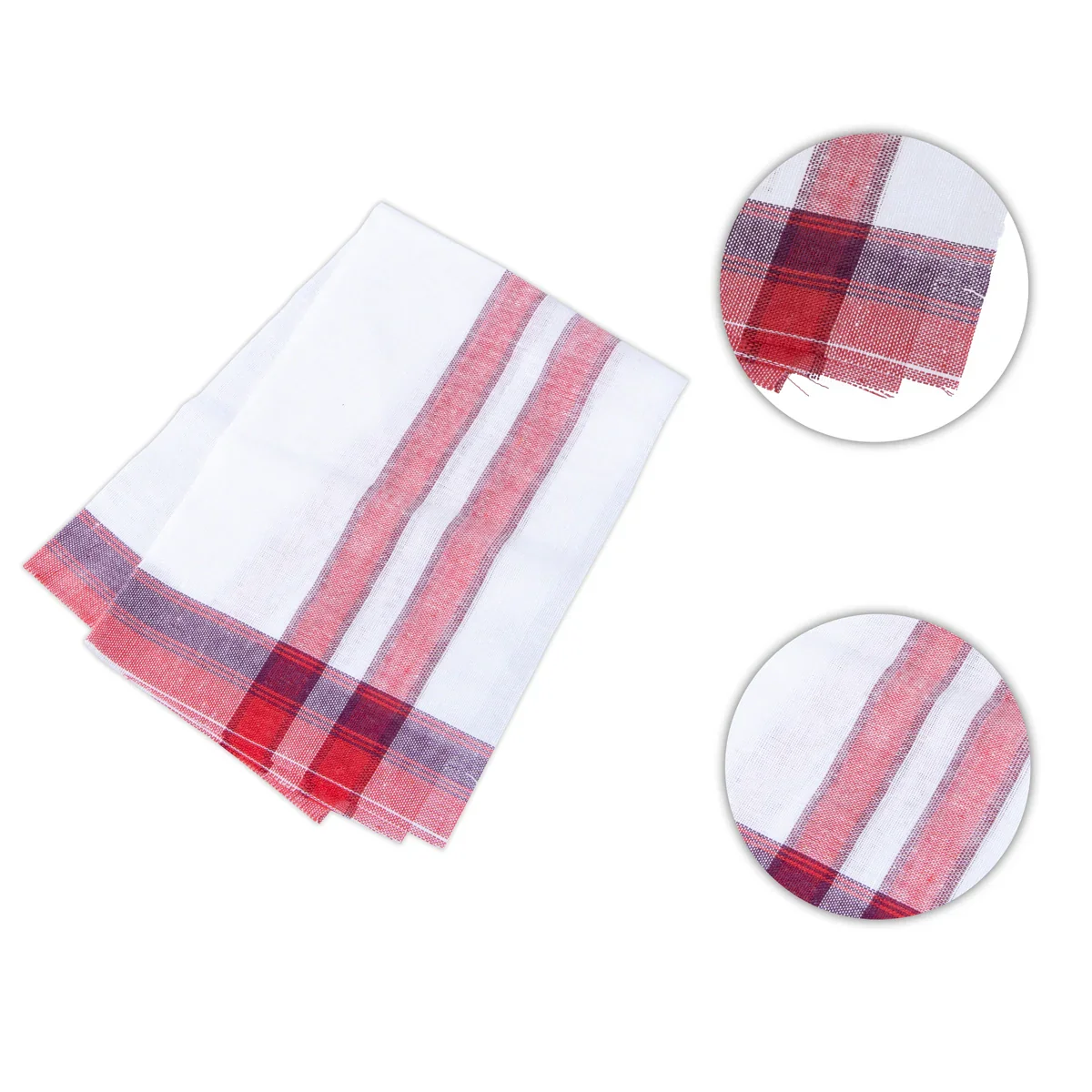 Ganesha Vastra - 14 x 9 Inches | Half White with Red Ganapathi Towel/ Cotton Angavastra for Deity - Image 5