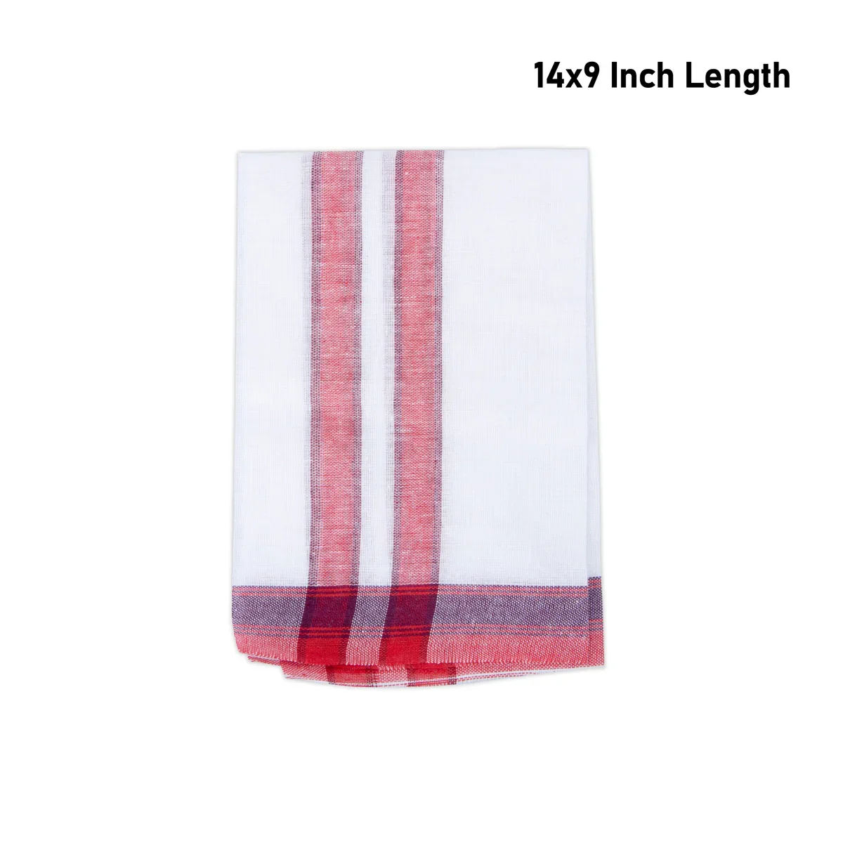 Ganesha Vastra - 14 x 9 Inches | Half White with Red Ganapathi Towel/ Cotton Angavastra for Deity - Image 6
