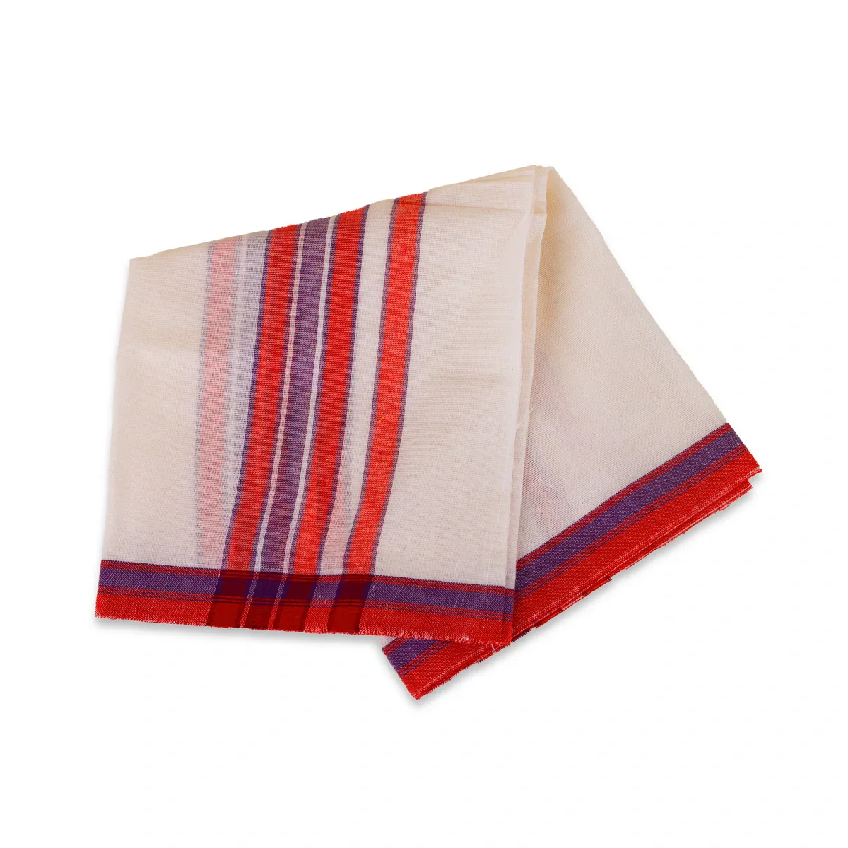 Ganesha Vastra - 2 x 1.5 Feet | Half White with Red Ganapathi Towel/ Cotton Angavastra for Deity - Image 3