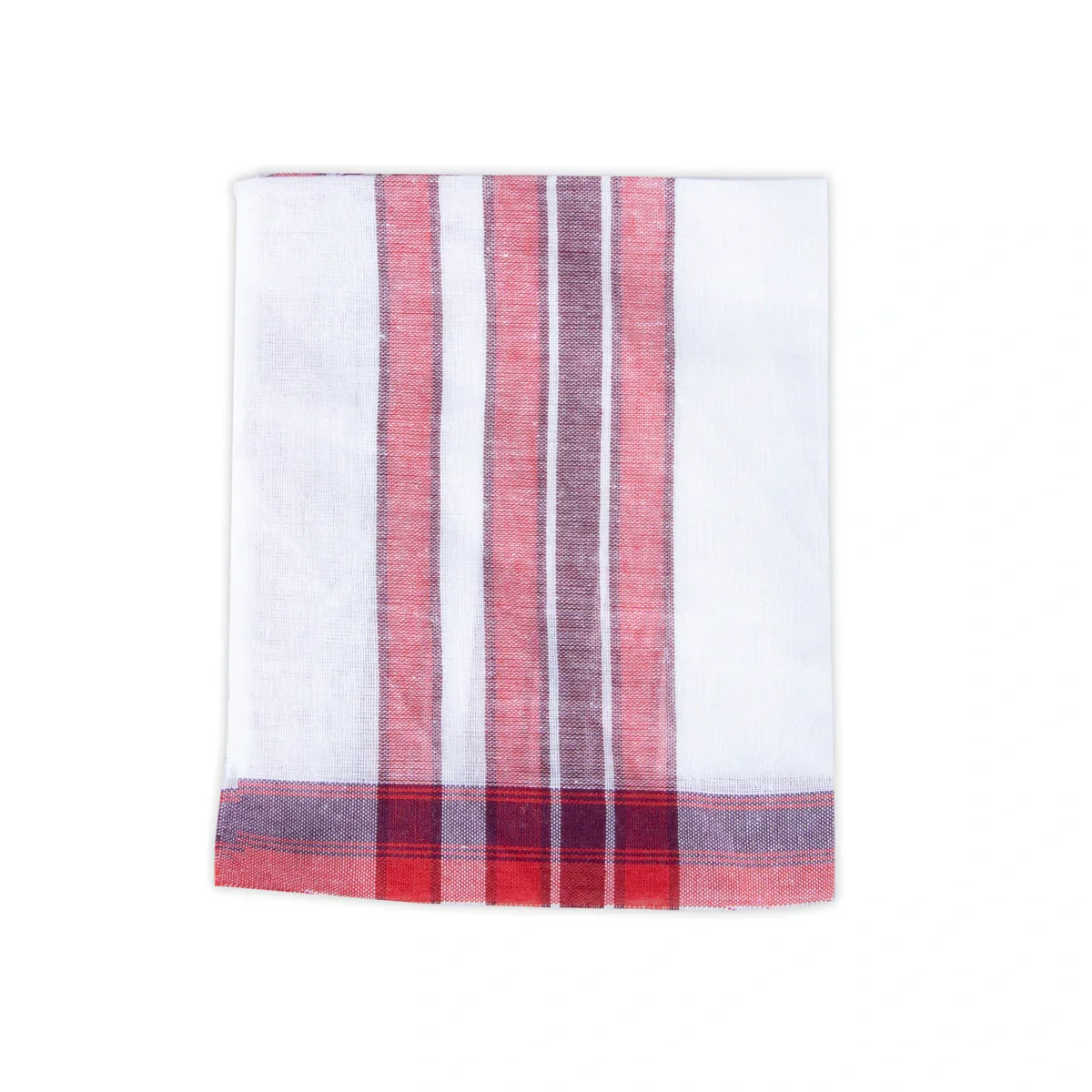 Ganesha Vastra - 7.5 x 7 Inches | Half White with Red Ganapathi Towel/ Cotton Angavastra for Deity - Image 3