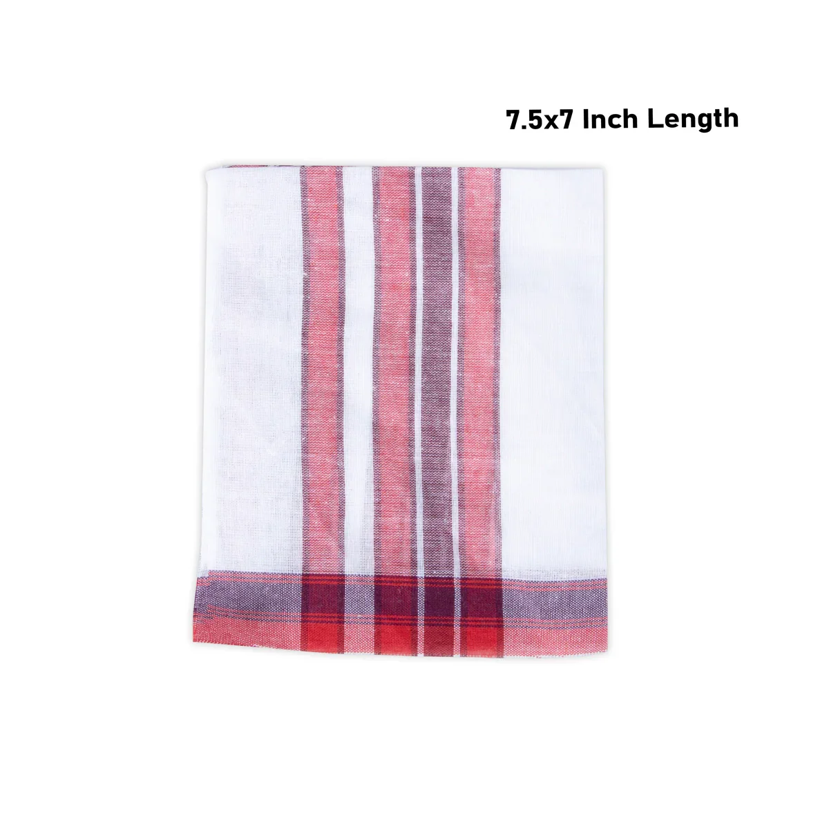 Ganesha Vastra - 7.5 x 7 Inches | Half White with Red Ganapathi Towel/ Cotton Angavastra for Deity - Image 5