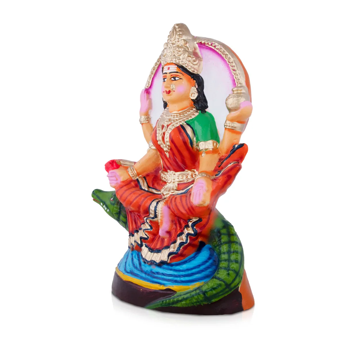 Ganga Devi Paper Mache Golu Bommai - 13 x 9.5 Inches | Giri Golu Doll/ Navaratri Golu Bomma/Gombe/Bommai - Image 3