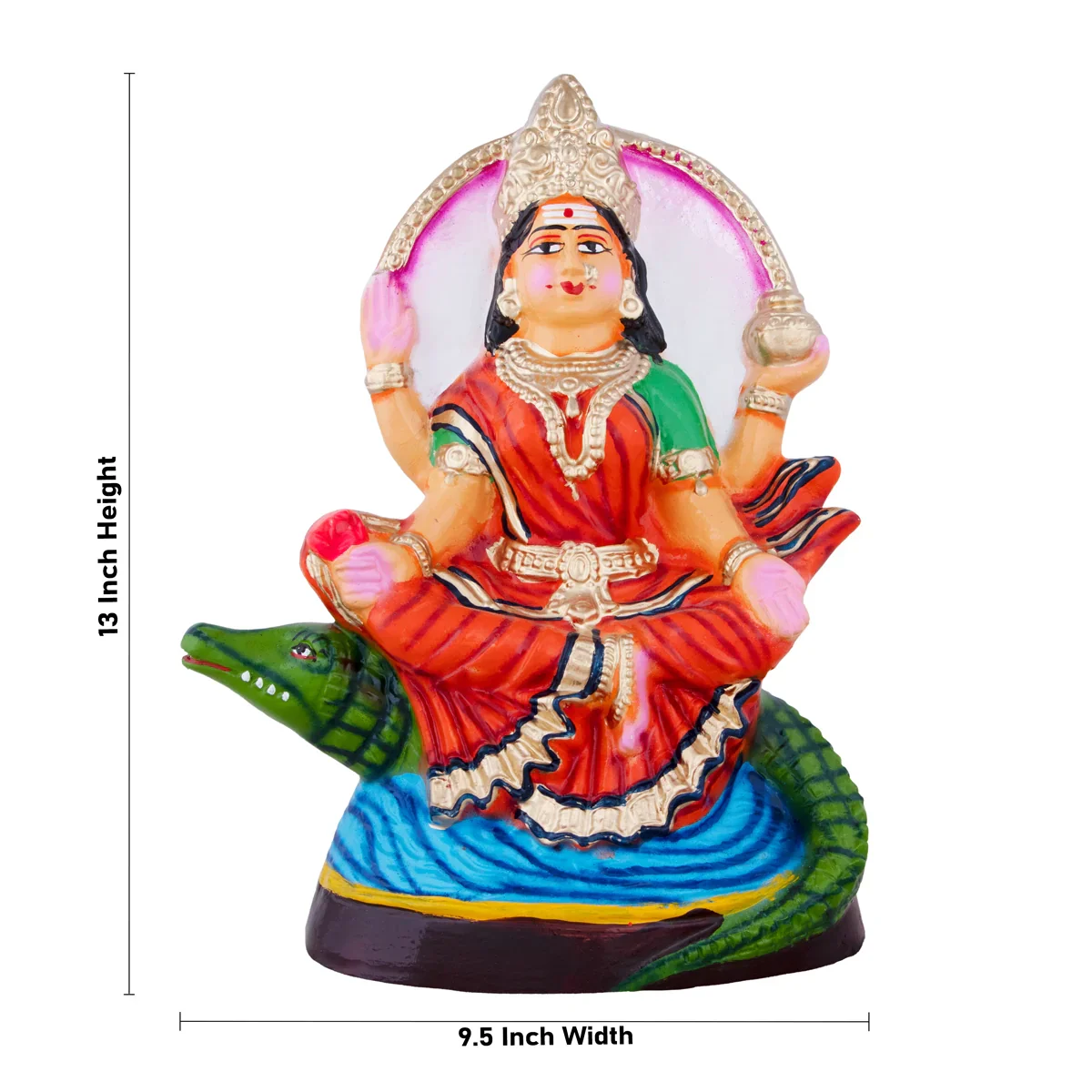 Ganga Devi Paper Mache Golu Bommai - 13 x 9.5 Inches | Giri Golu Doll/ Navaratri Golu Bomma/Gombe/Bommai - Image 5