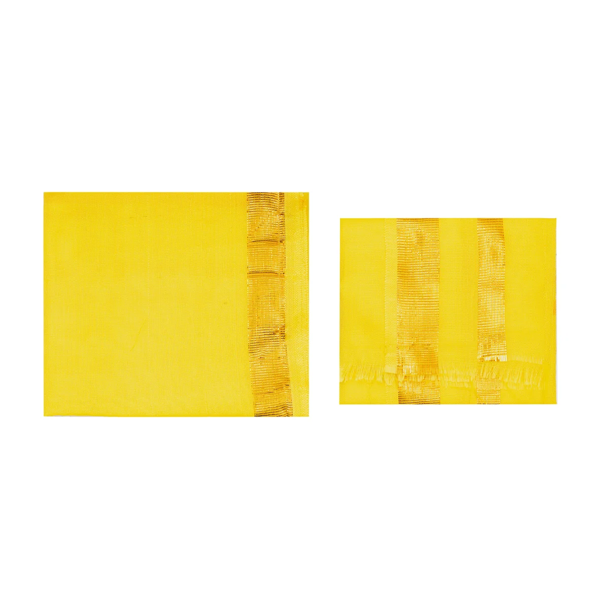 Ganpati Vastra Pair - 1 Mtr | Jari Border Design Ganpati Dhoti/ Ganesh Vastra/ Pillaiyar Thundu For Deity - Image 8