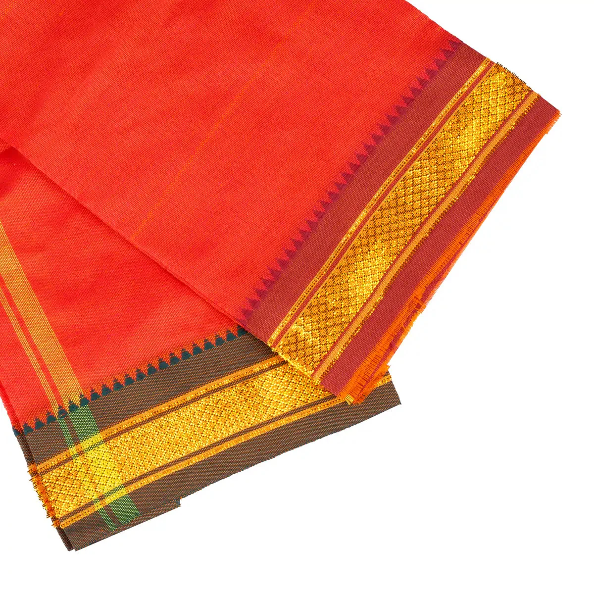 Ganpati Vastra Pair- 28 X 20 Inches | Jari Border Design Ganpati Dhoti/ Ganesh Vastra/Pillaiyar Thundu For Pooja - Image 11