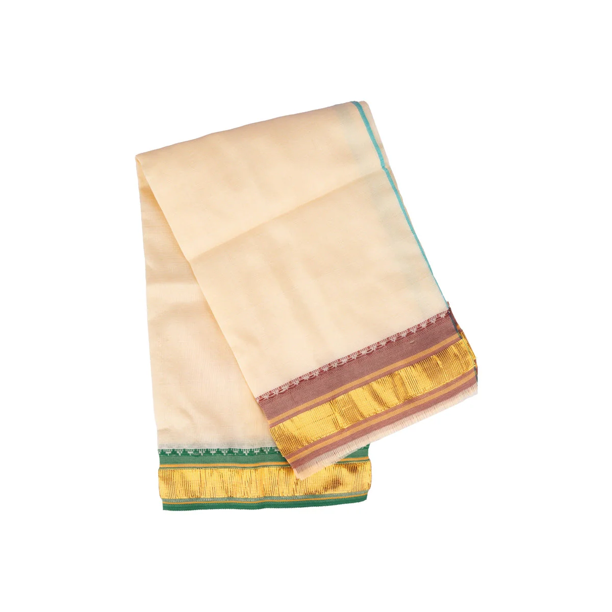 Ganpati Vastra Pair- 28 X 20 Inches | Jari Border Design Ganpati Dhoti/ Ganesh Vastra/Pillaiyar Thundu For Pooja - Image 15