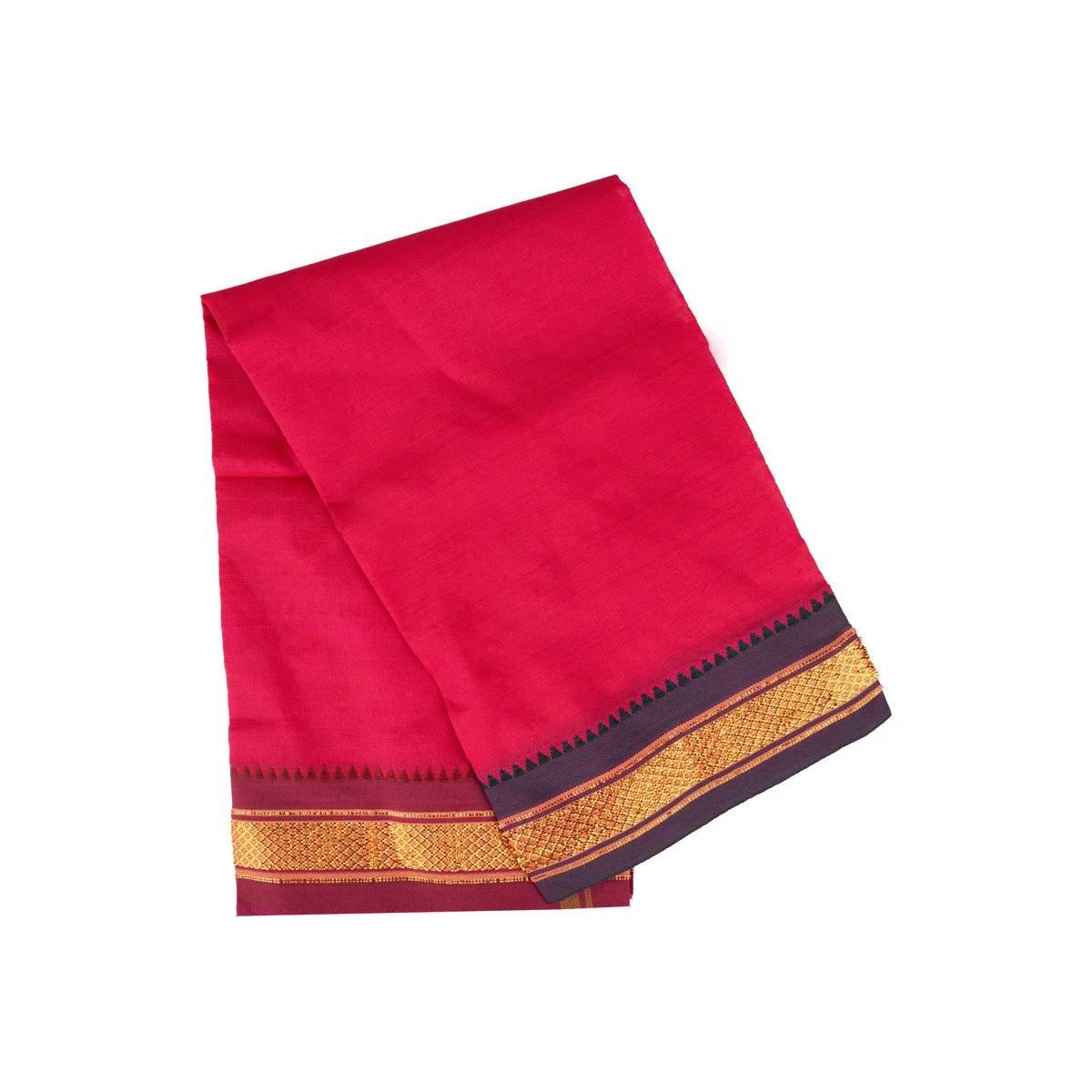 Ganpati Vastra Pair- 28 X 20 Inches | Jari Border Design Ganpati Dhoti/ Ganesh Vastra/Pillaiyar Thundu For Pooja - Image 4