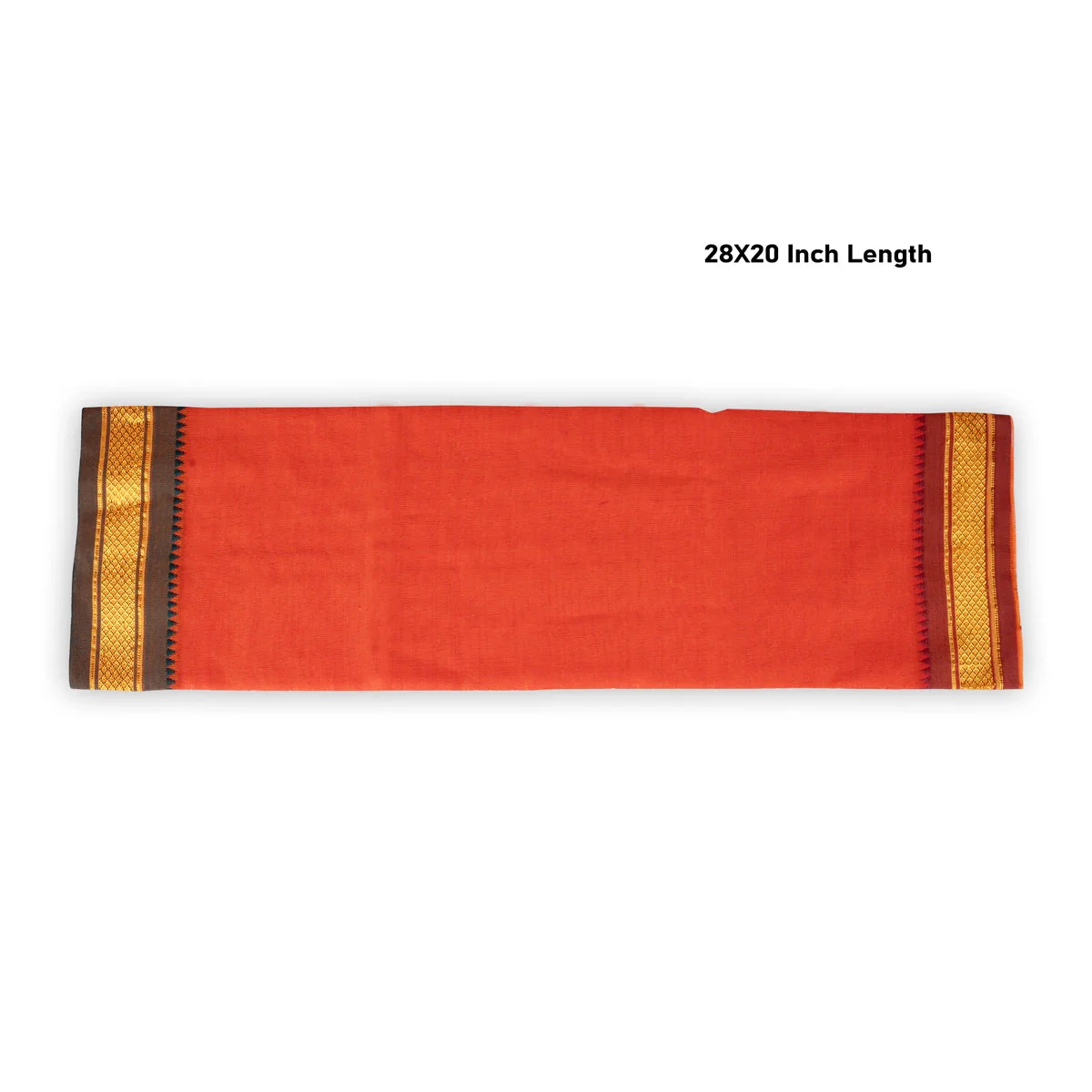 Ganpati Vastra Pair- 28 X 20 Inches | Jari Border Design Ganpati Dhoti/ Ganesh Vastra/Pillaiyar Thundu For Pooja - Image 6