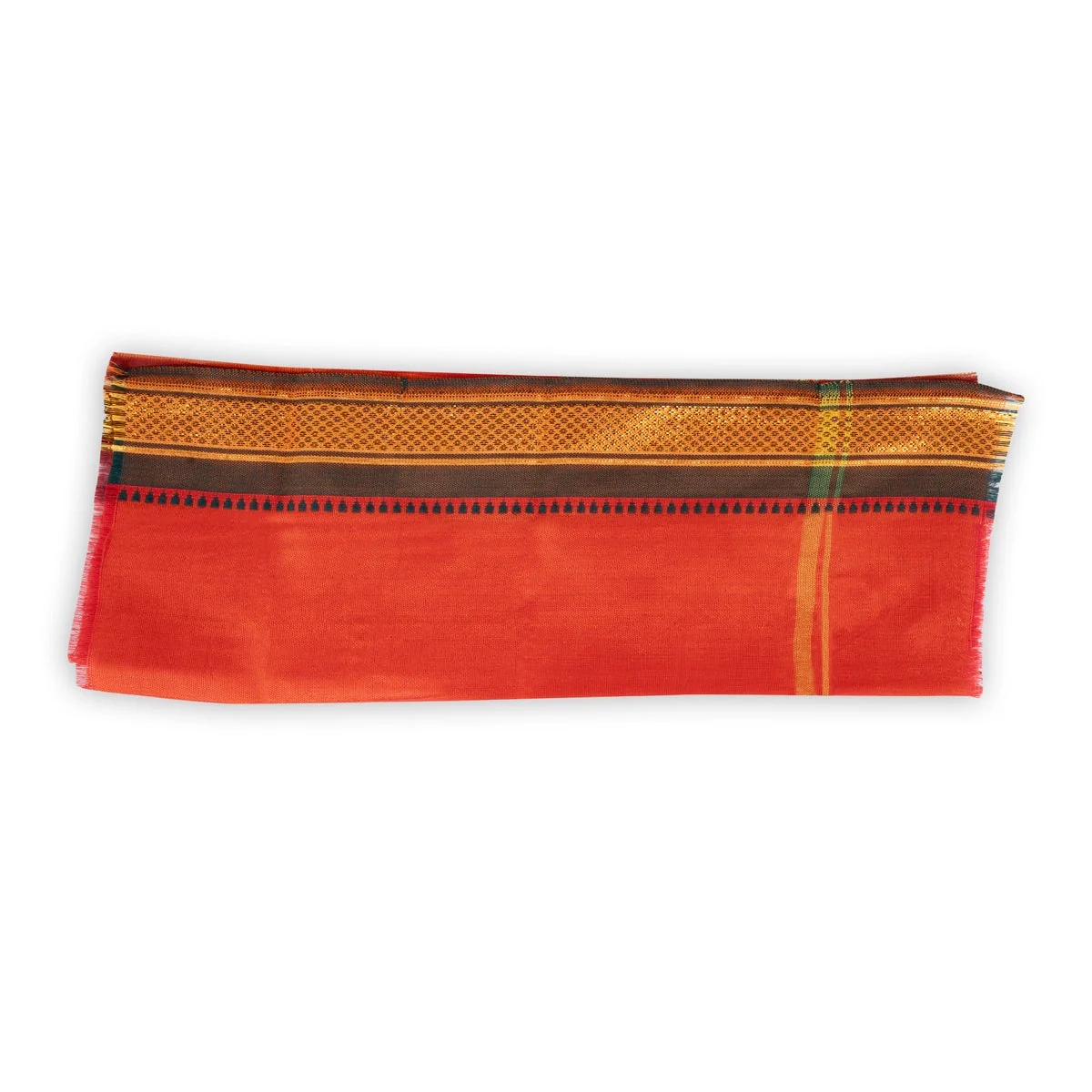 Ganpati Vastra Pair- 28 X 20 Inches | Jari Border Design Ganpati Dhoti/ Ganesh Vastra/Pillaiyar Thundu For Pooja - Image 7