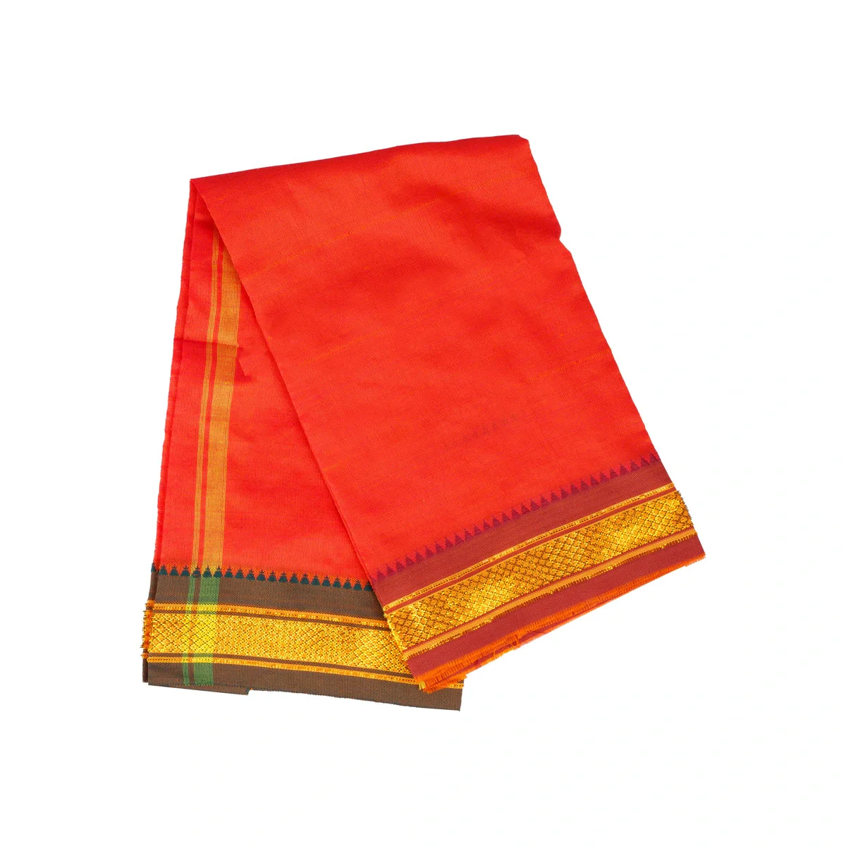 Ganpati Vastra Pair- 28 X 20 Inches | Jari Border Design Ganpati Dhoti/ Ganesh Vastra/Pillaiyar Thundu For Pooja - Image 8
