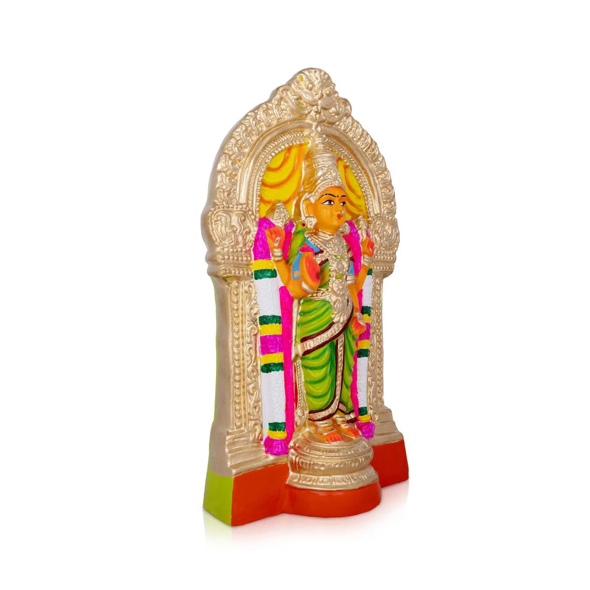 Garbarakshambigai Paper Mache Golu Bommai - 17 X 10 Inches | Navaratri Gombe/ Giri Golu Doll/ Navratri Decor - Image 3