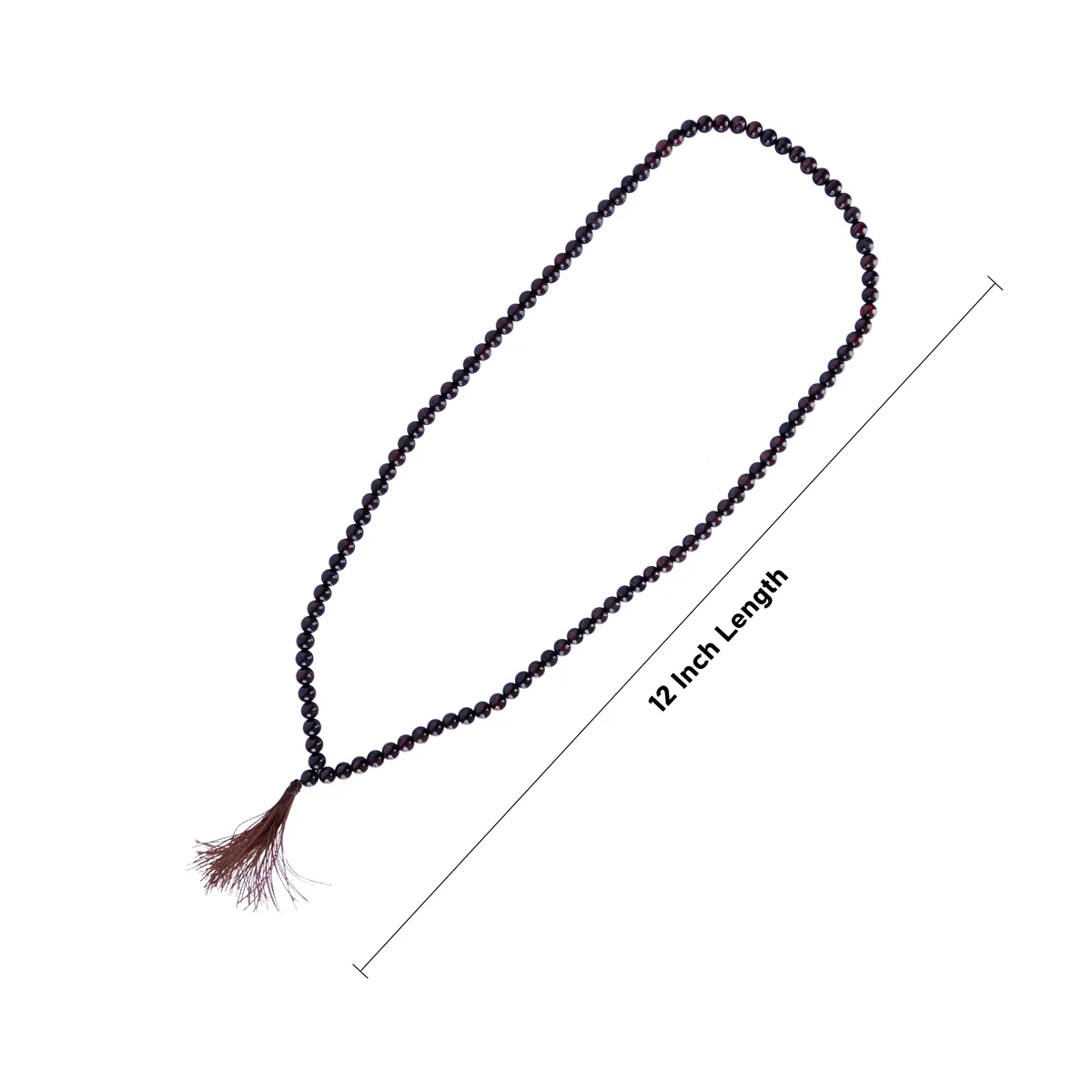 Garnet Mala - 12 Inches | 6 mm/ Garnet Mala Beads/ 108 Beads Crystal Mala For Meditation & Spiritual Practices - Image 2