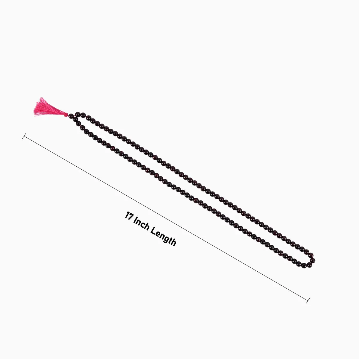 Garnet Mala - 17 Inches | Garnet Stone Mala/ Garnet Mala Beads For Passion And Energetic Rejuvenation - Image 2