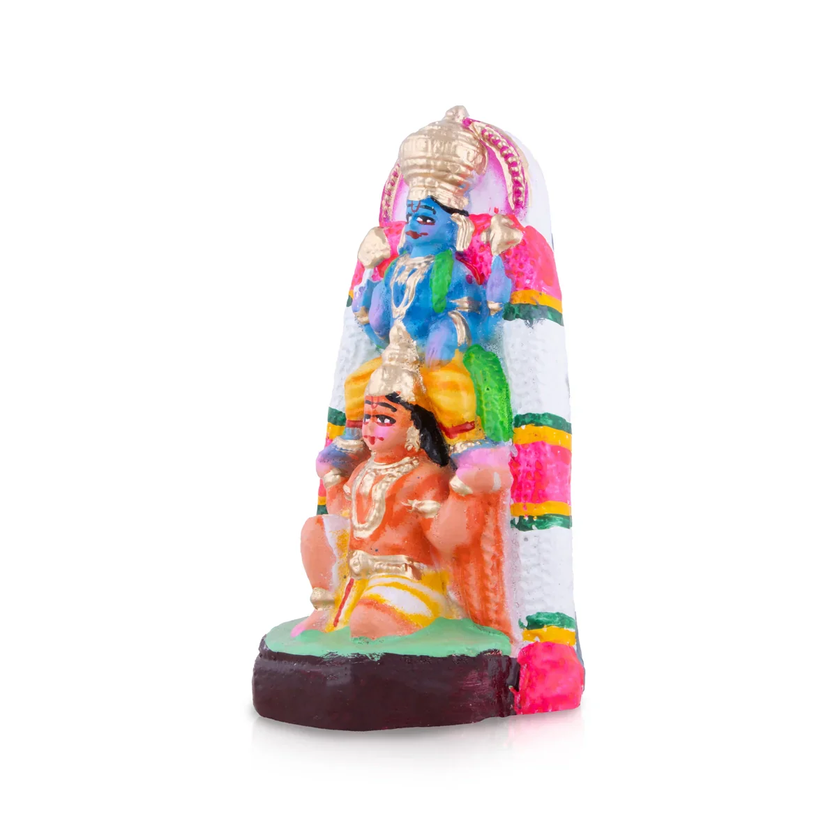 Garuda Vahana Clay Golu Bommai - 8 x 5 Inches | Giri Golu Doll/ Navaratri Golu Bomma/Gombe/Bommai - Image 2