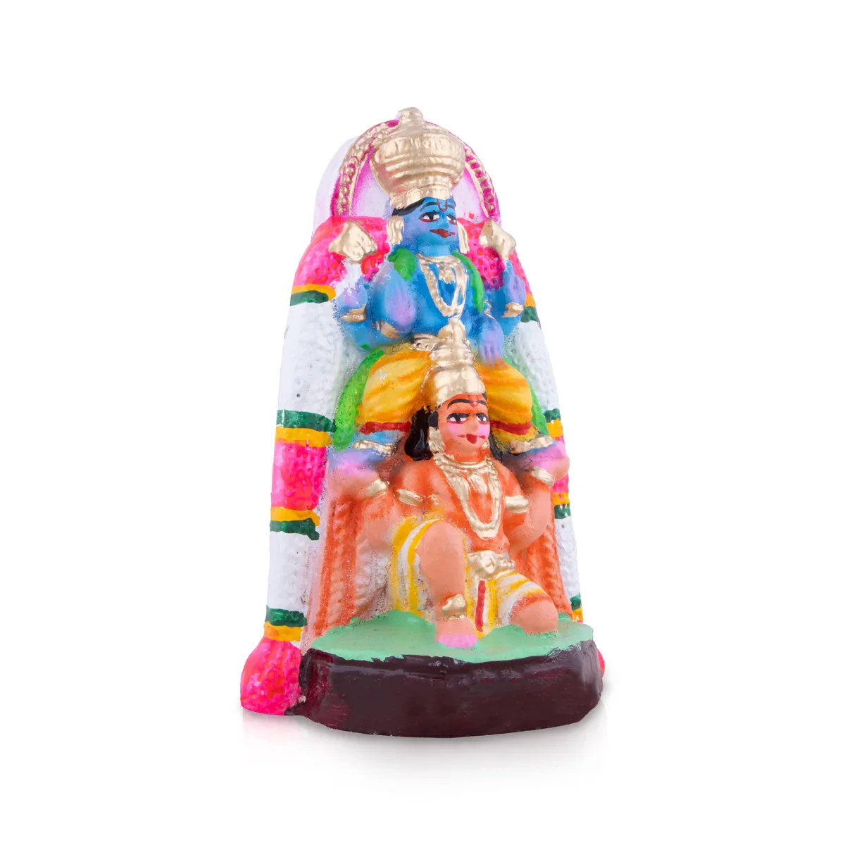 Garuda Vahana Clay Golu Bommai - 8 x 5 Inches | Giri Golu Doll/ Navaratri Golu Bomma/Gombe/Bommai - Image 3