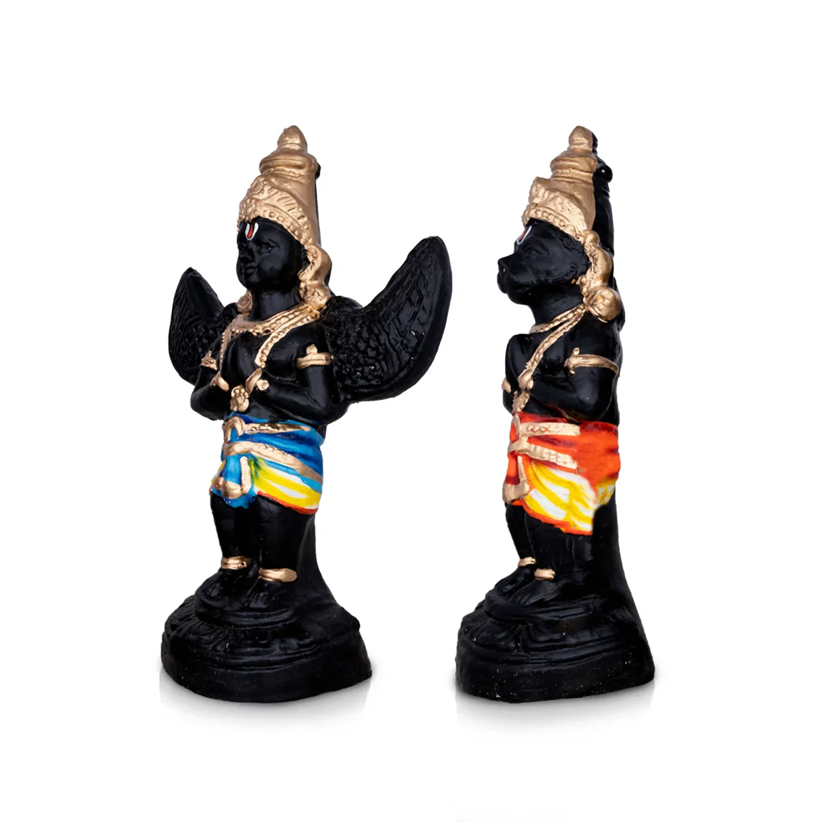 Garudan Hanuman Clay Golu Bommai Pair - 14 x 8.5 Inches | Giri Golu Doll/ Navaratri Golu Bomma/Gombe/Bommai - Image 2