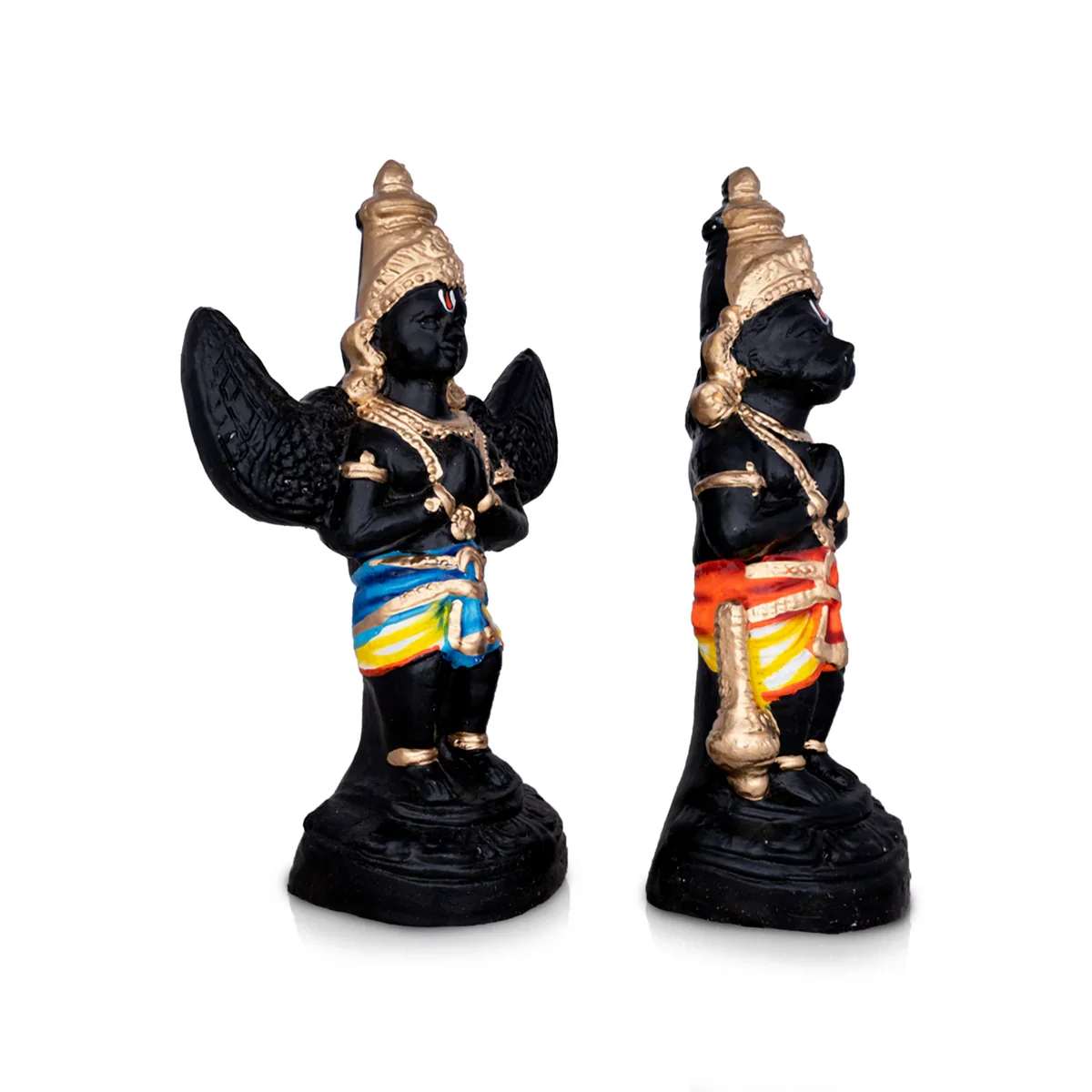 Garudan Hanuman Clay Golu Bommai Pair - 14 x 8.5 Inches | Giri Golu Doll/ Navaratri Golu Bomma/Gombe/Bommai - Image 3