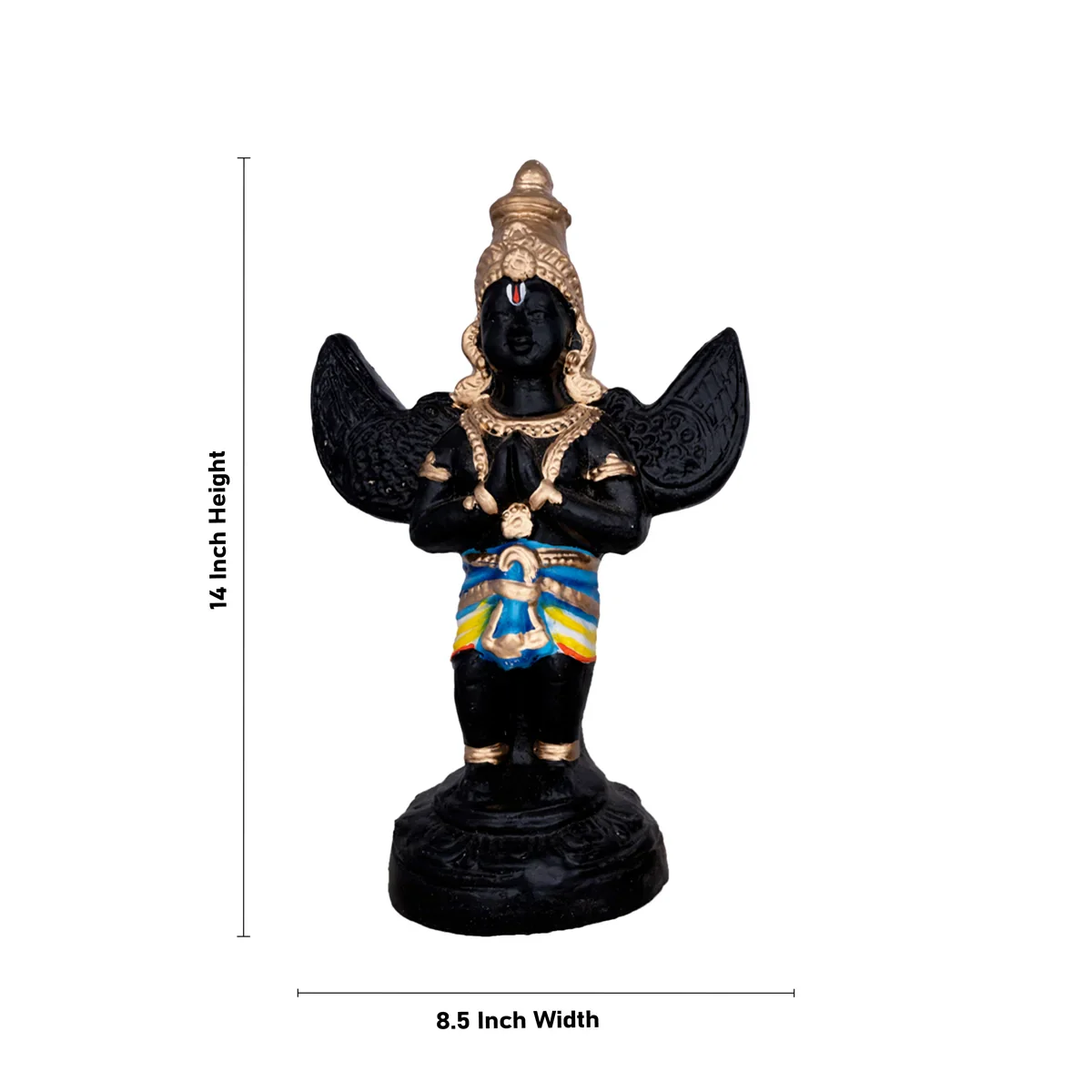 Garudan Hanuman Clay Golu Bommai Pair - 14 x 8.5 Inches | Giri Golu Doll/ Navaratri Golu Bomma/Gombe/Bommai - Image 5