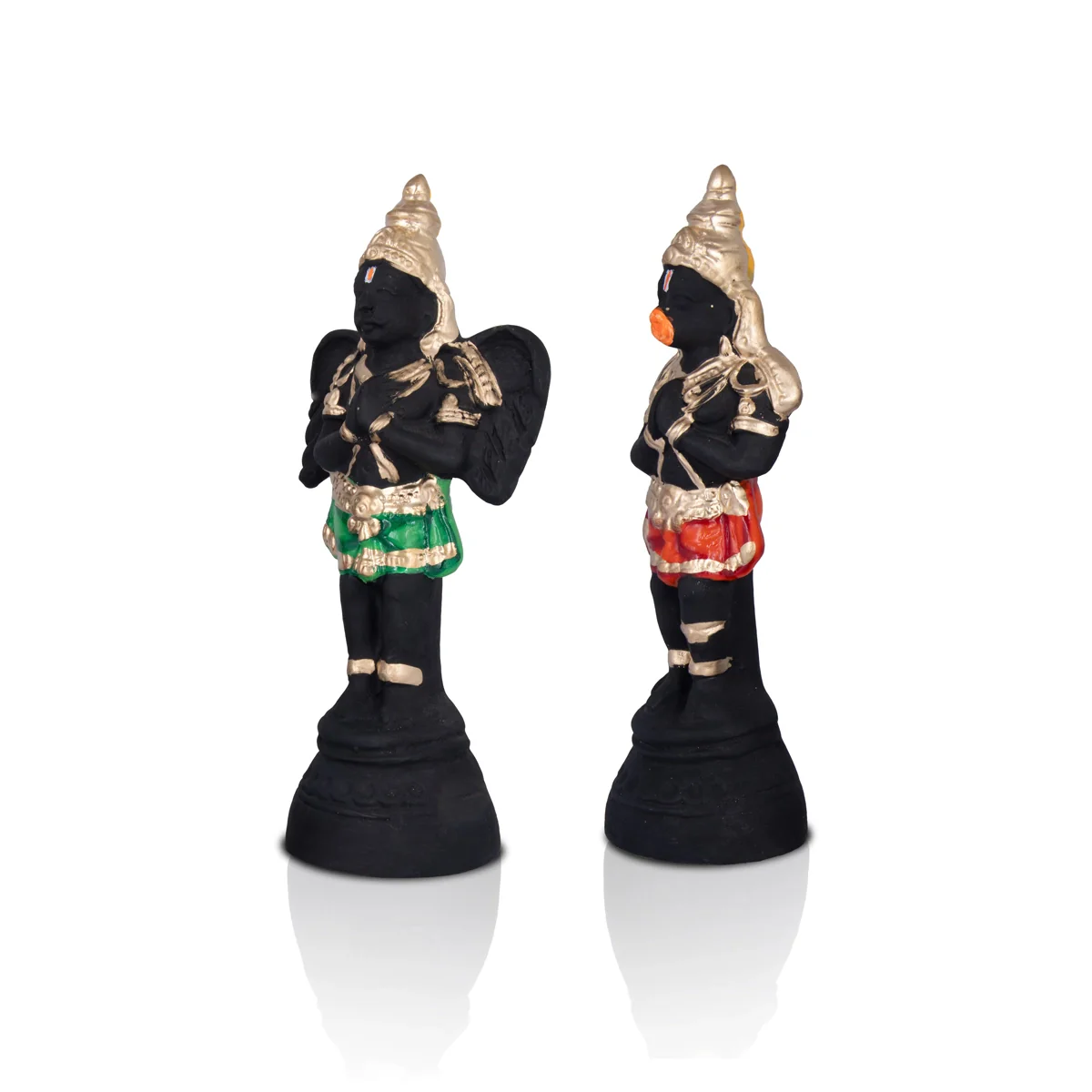 Garudan Hanuman Paper Mache Golu Bommai Pair - 10.5 x 4.5 Inches | Giri Golu Doll/ Navaratri Golu Bomma/ Gombe/ Bommai - Image 3