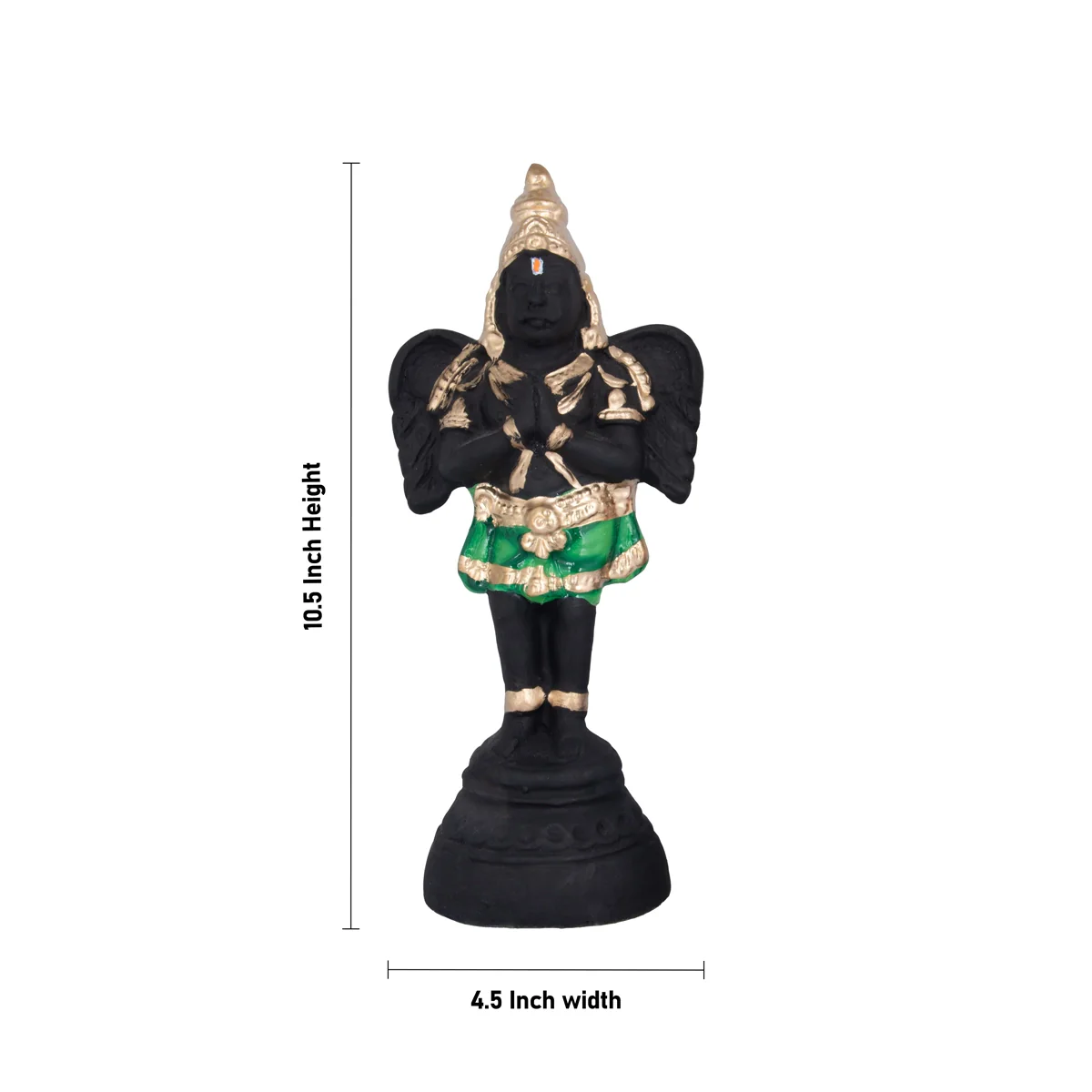 Garudan Hanuman Paper Mache Golu Bommai Pair - 10.5 x 4.5 Inches | Giri Golu Doll/ Navaratri Golu Bomma/ Gombe/ Bommai - Image 4