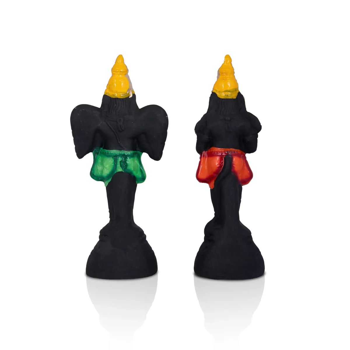 Garudan Hanuman Paper Mache Golu Bommai Pair - 10.5 x 4.5 Inches | Giri Golu Doll/ Navaratri Golu Bomma/ Gombe/ Bommai - Image 5