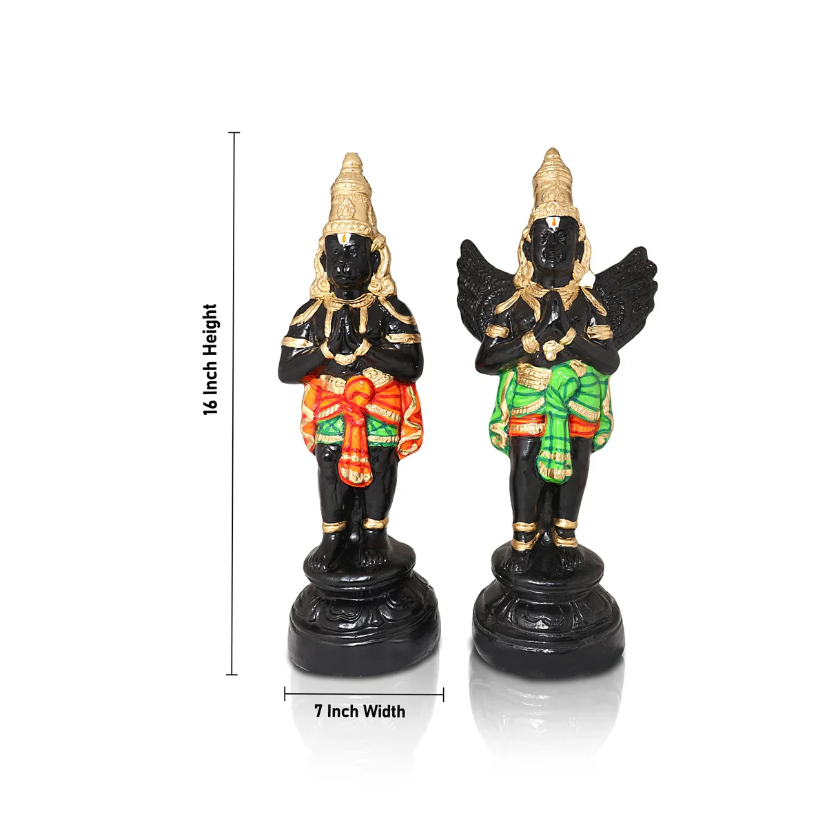 Garudan & Hanuman Paper Mache Golu Bommai Pair - 16 Inches | Giri Golu Doll/ Navaratri Golu Bomma/Gombe/Bommai - Image 5