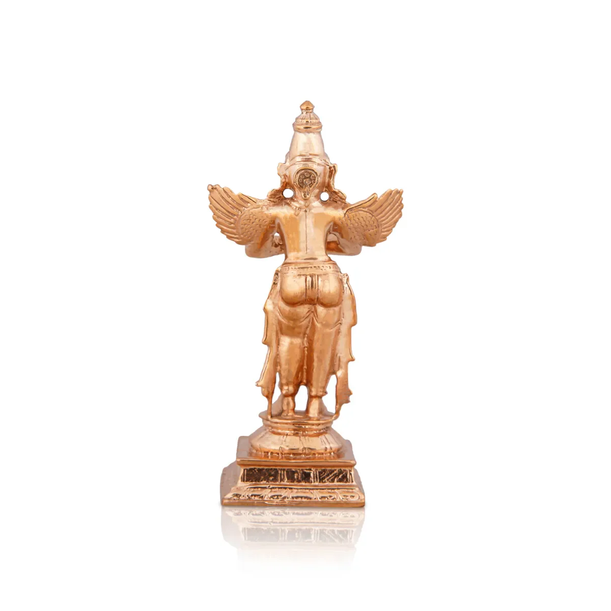 Garudan Statue Standing On Base - 4 X 2.5 Inches | Panchaloha Statue/ Garuda Idol/ Garuda Murti For Worship - Image 6