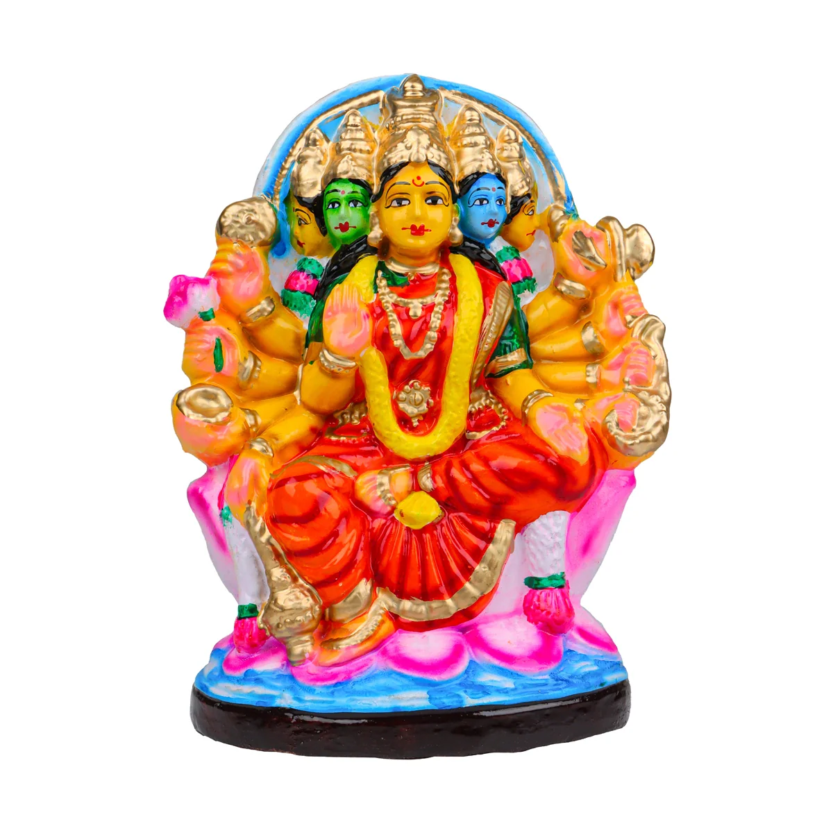 Gayatri Devi Clay Golu Bommai - 12 x 8 Inches | Giri Golu Doll/ Navaratri Golu Bomma/ Gombe/ Bommai - Image 2