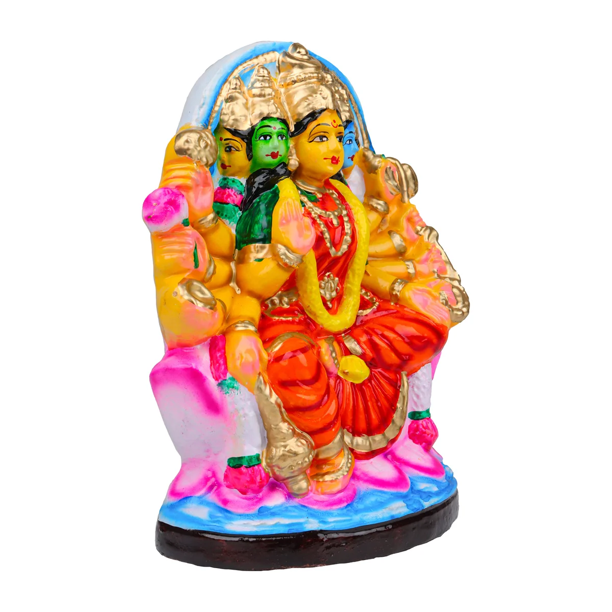 Gayatri Devi Clay Golu Bommai - 12 x 8 Inches | Giri Golu Doll/ Navaratri Golu Bomma/ Gombe/ Bommai - Image 4
