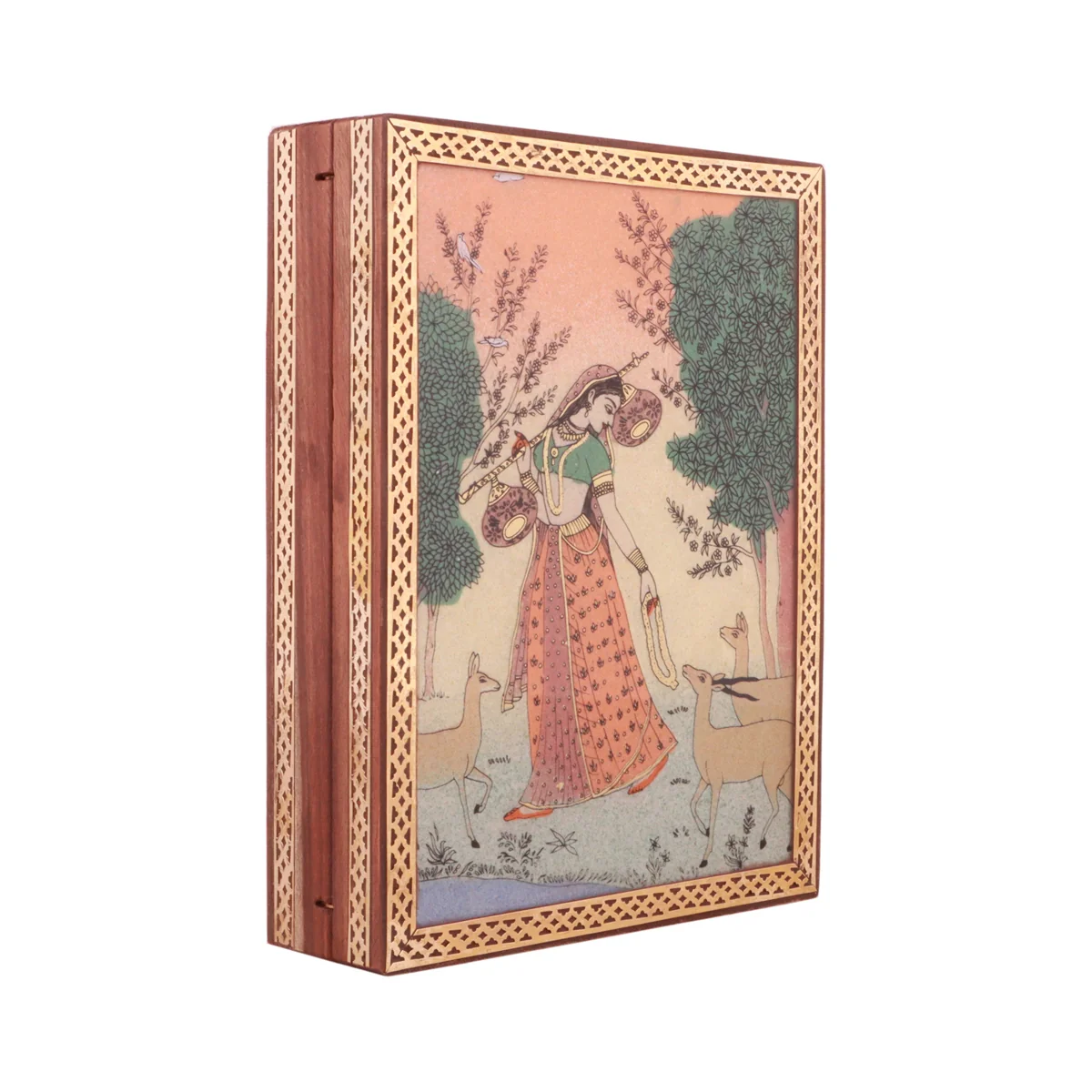 Gemstone Jewellery Box - 2 x 8 x 6 Inches | Wooden Jewelry Organizer/ Jewelry Box for Women - Image 3