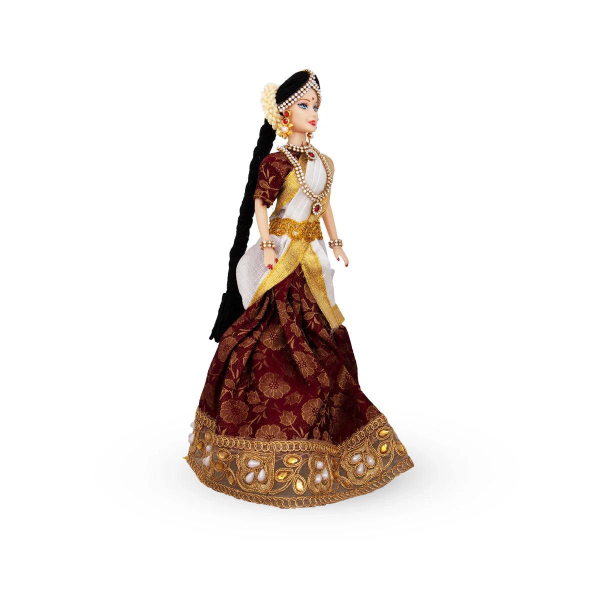 Decorated Doll Plastic Golu Bommai - 7 x 3 Inches | Giri Golu Doll/ Navaratri Golu Bomma/ Gombe/ Bommai - Image 2