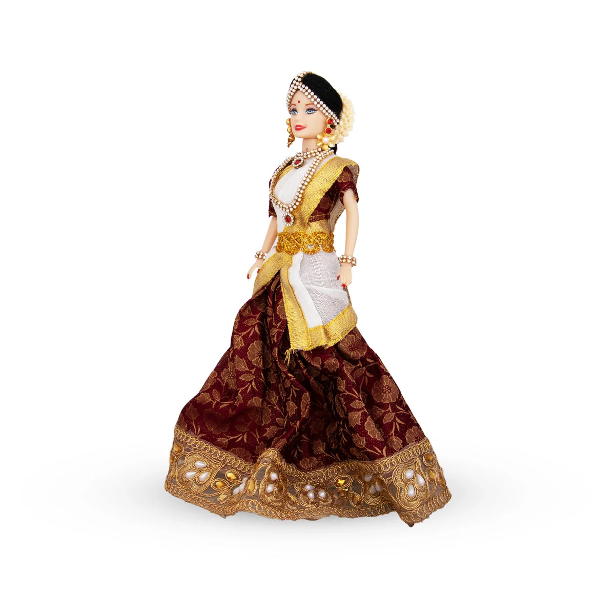 Decorated Doll Plastic Golu Bommai - 7 x 3 Inches | Giri Golu Doll/ Navaratri Golu Bomma/ Gombe/ Bommai - Image 3